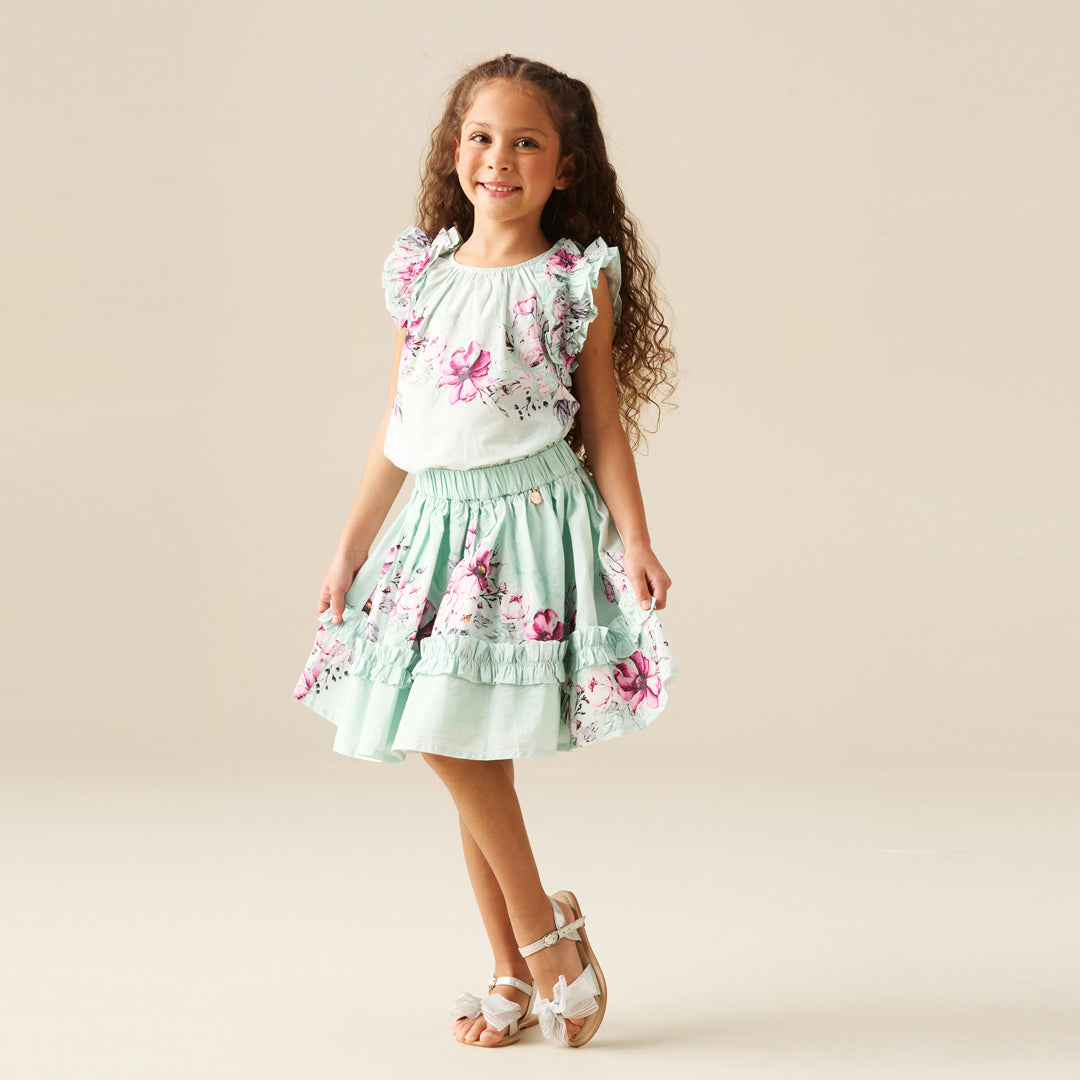 Nina Ruffle Hem Skirt