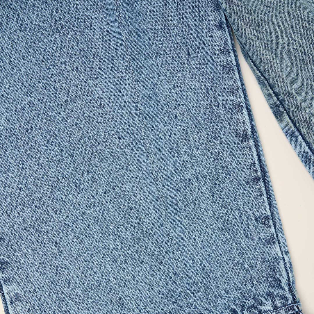 Orla Blue Denim Frill Hem Trousers