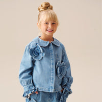 Eden 3D Flower Denim Shirt