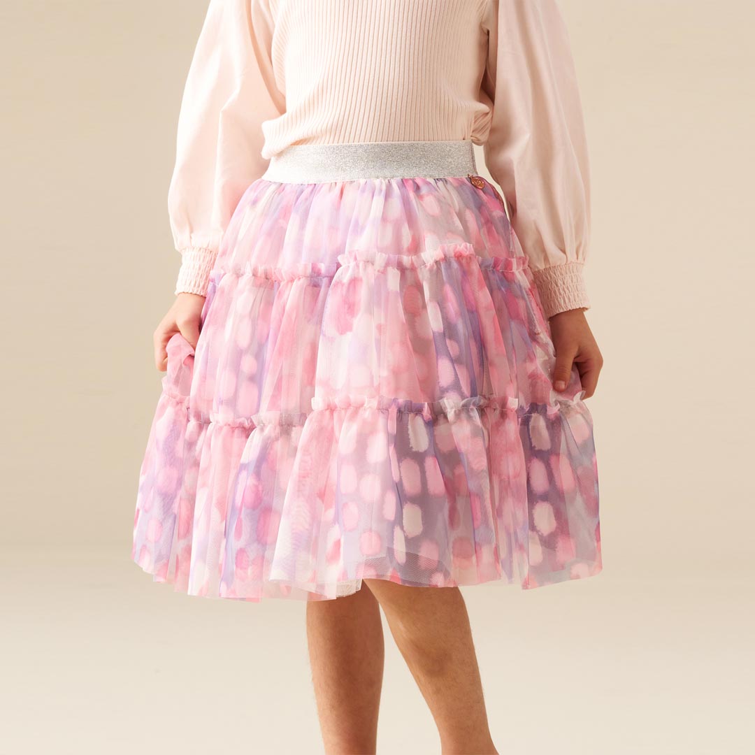 Cara Printed Mesh Skirt Multi