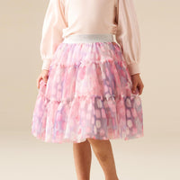 Cara Printed Mesh Skirt