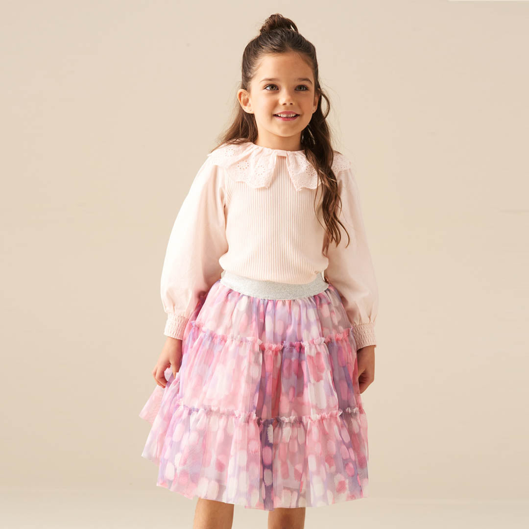 Cara Printed Mesh Skirt Multi