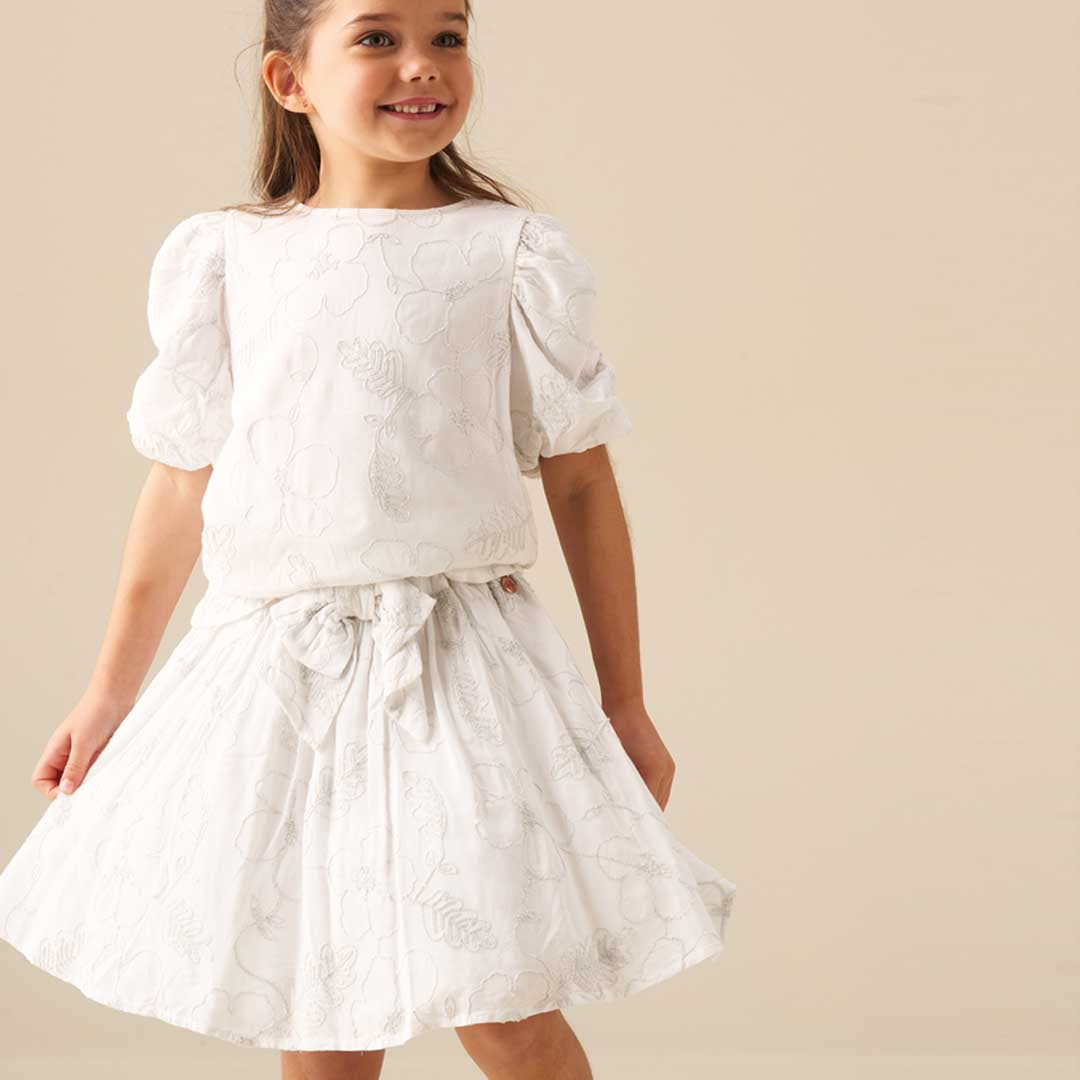 Dalhia Floral Embroidered Skirt