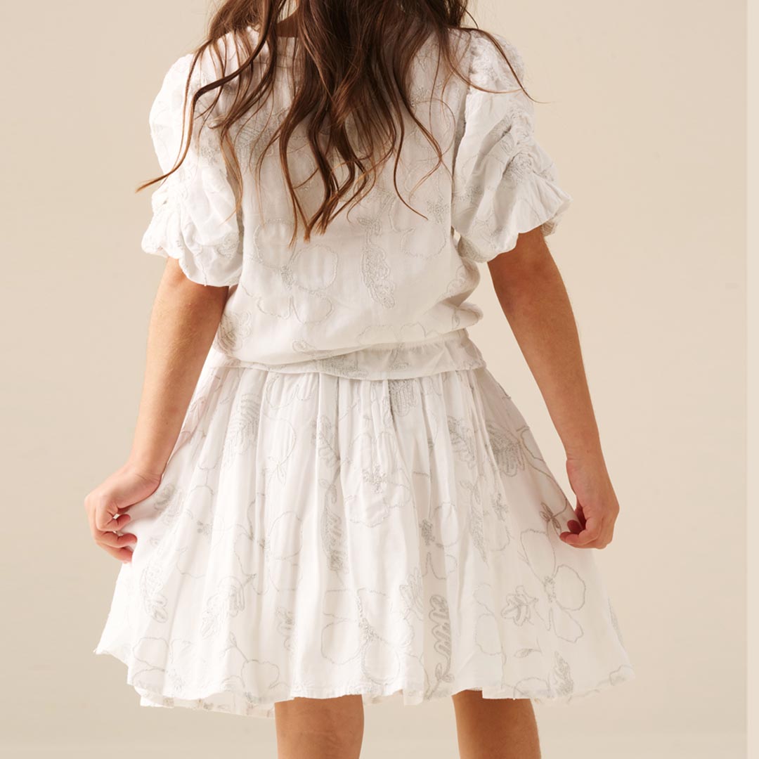 Dalhia Floral Embroidered Skirt