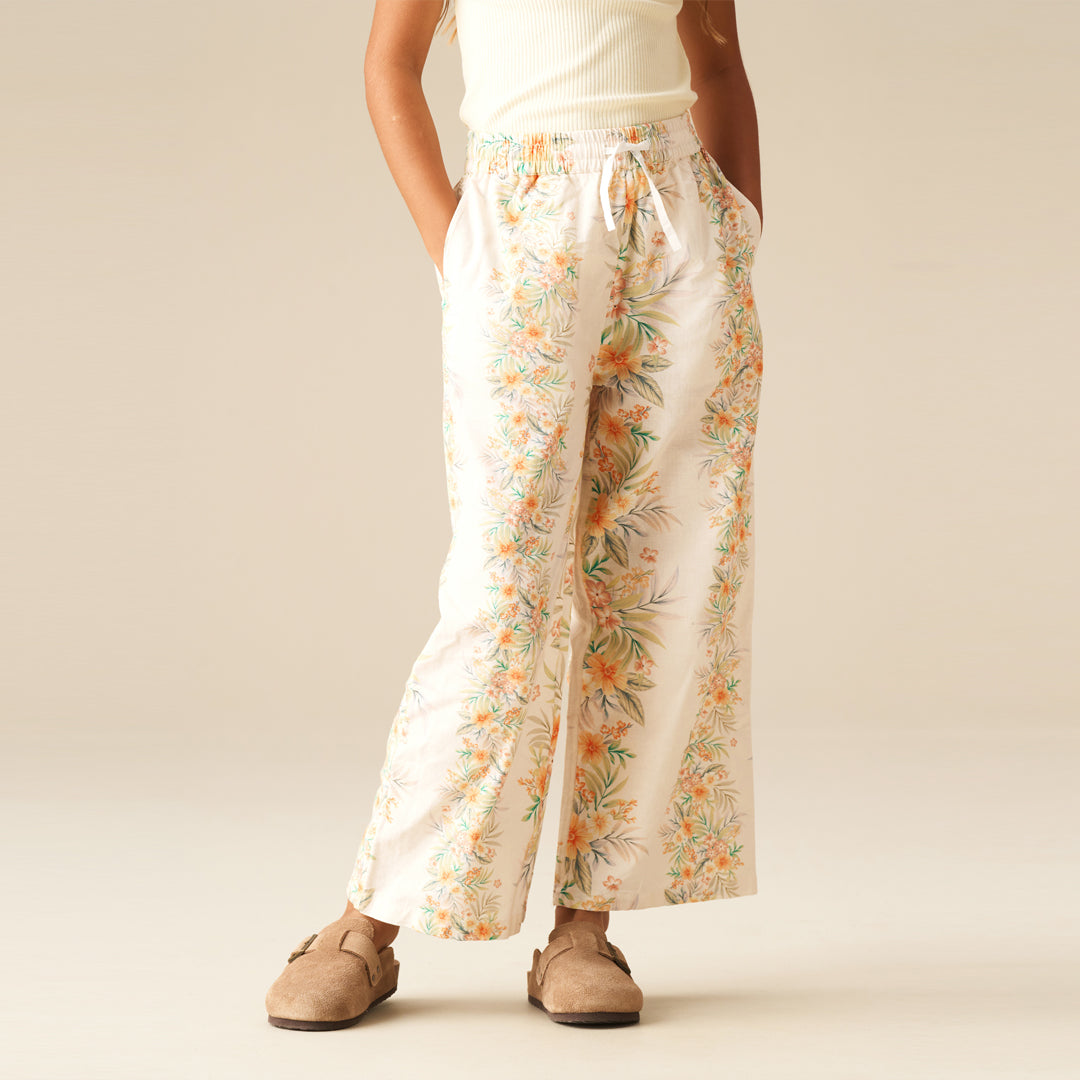 Primrose Floral Print Tie Waist Trousers