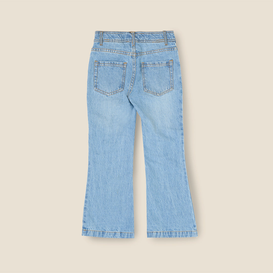 Millie Embroidered Flared Denim Jeans