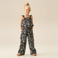 Amie Monochrome Palm Print Top And Trouser