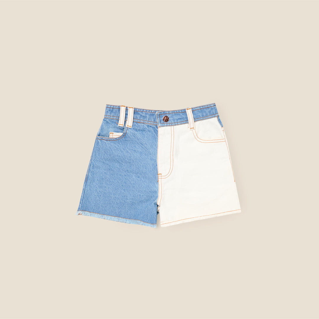 Rafaela Contrast Wash Denim Shorts