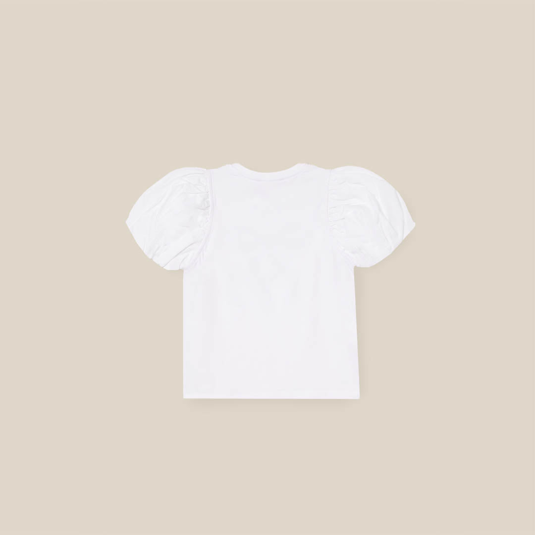 Elodie Sequin Bow Puff Sleeve Top