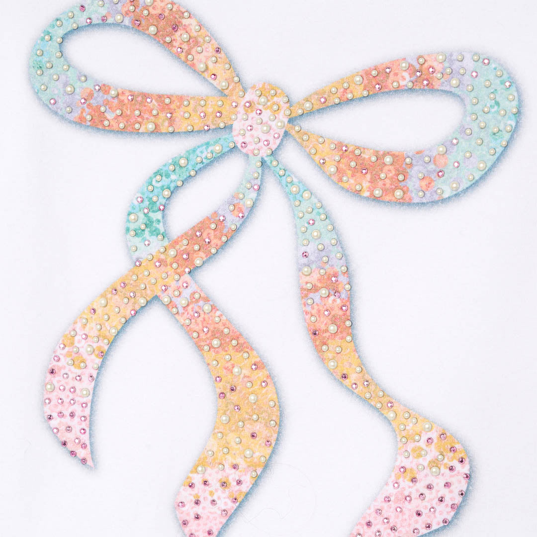 Elodie Sequin Bow Puff Sleeve Top