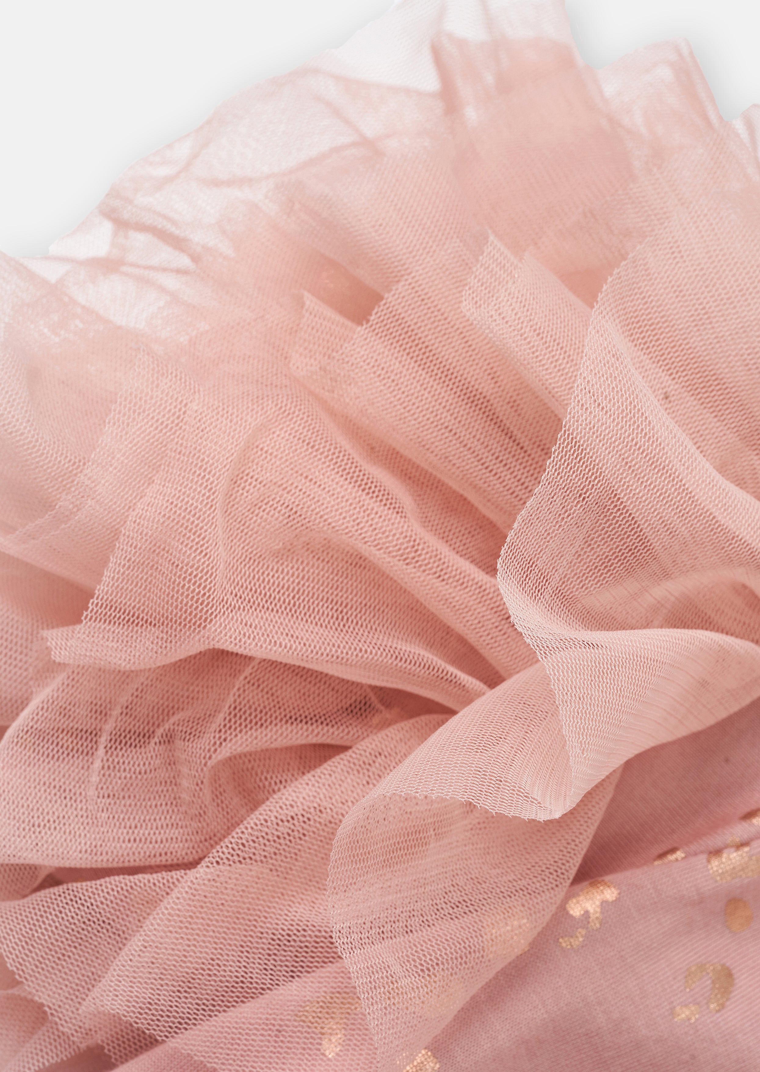 Girls Woven Pink Foil Printed Dress