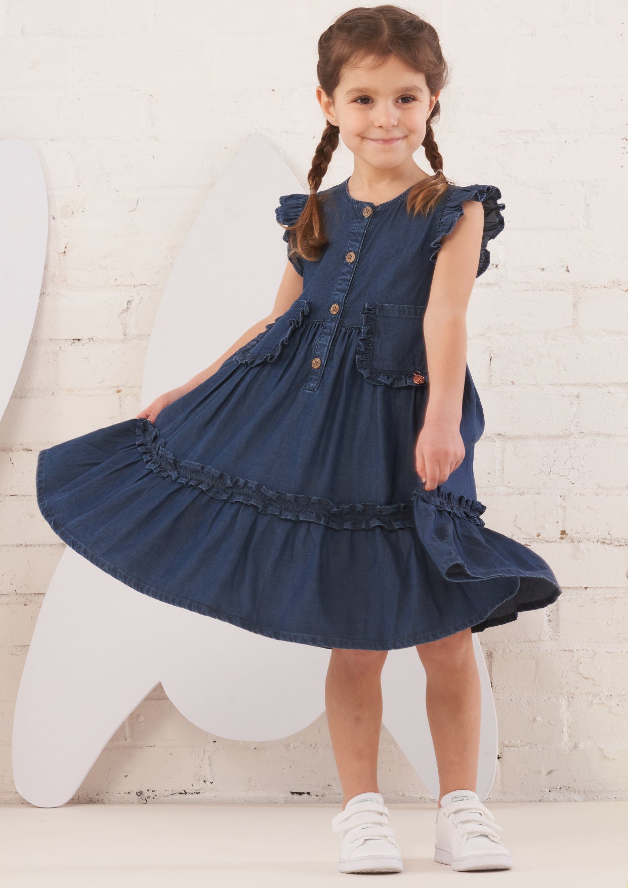 Kate Denim Tiered Dress