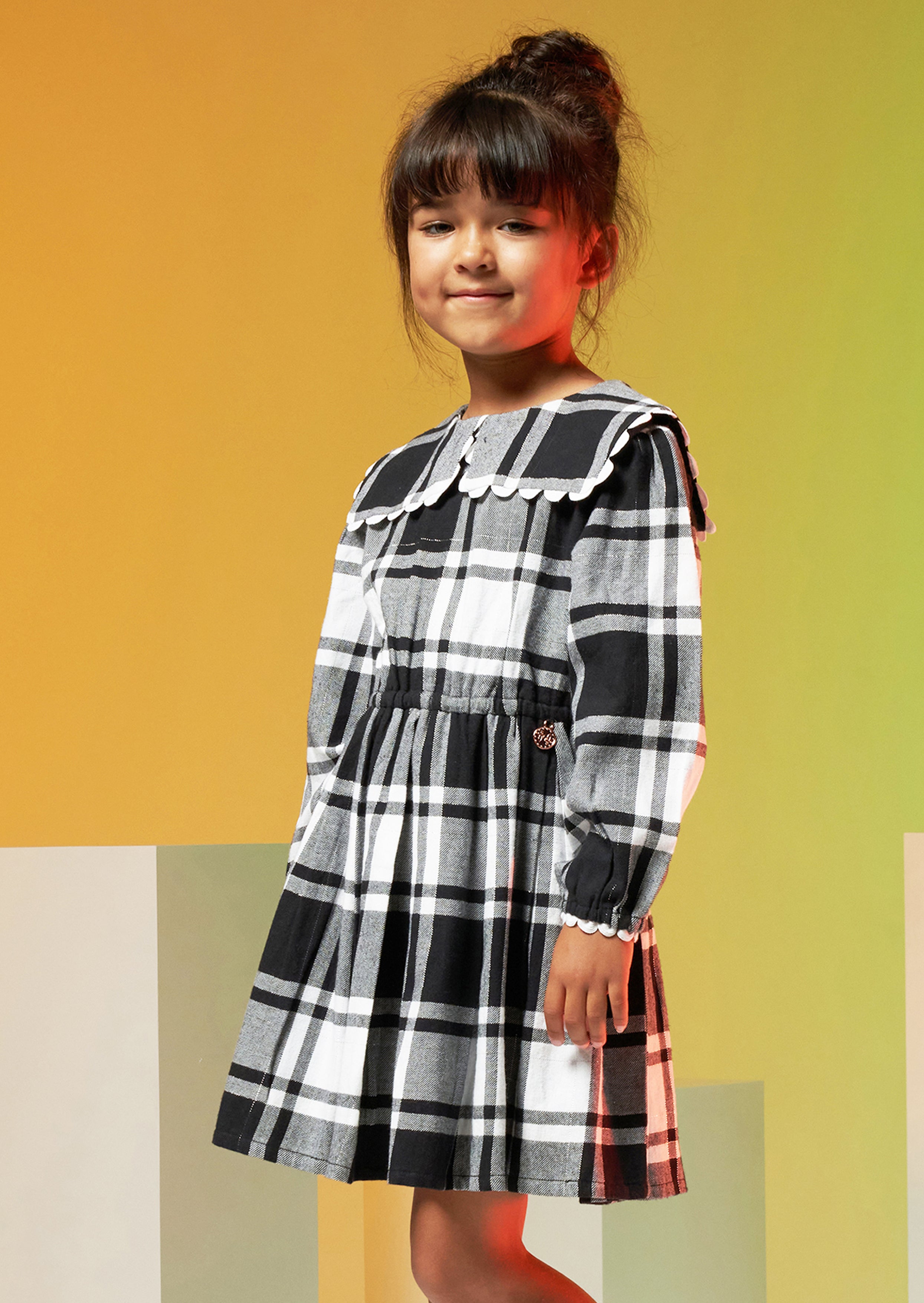 Ashley Collared Check Dress