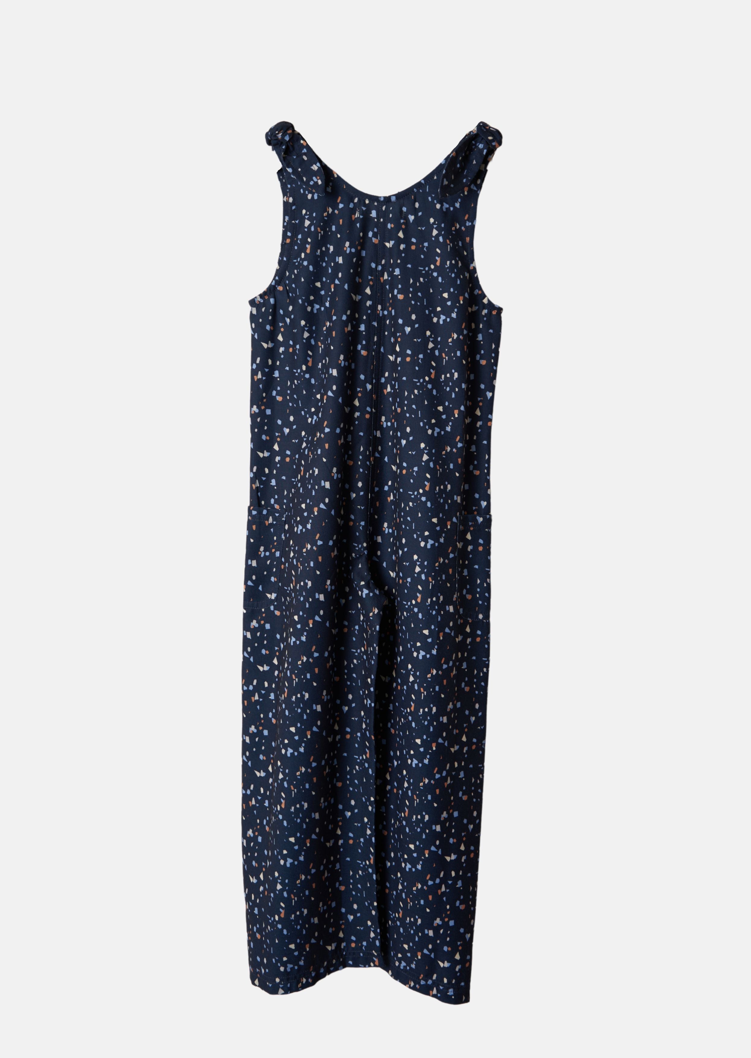 Girls Navy Kaleidoscope Printed Jumpsuit