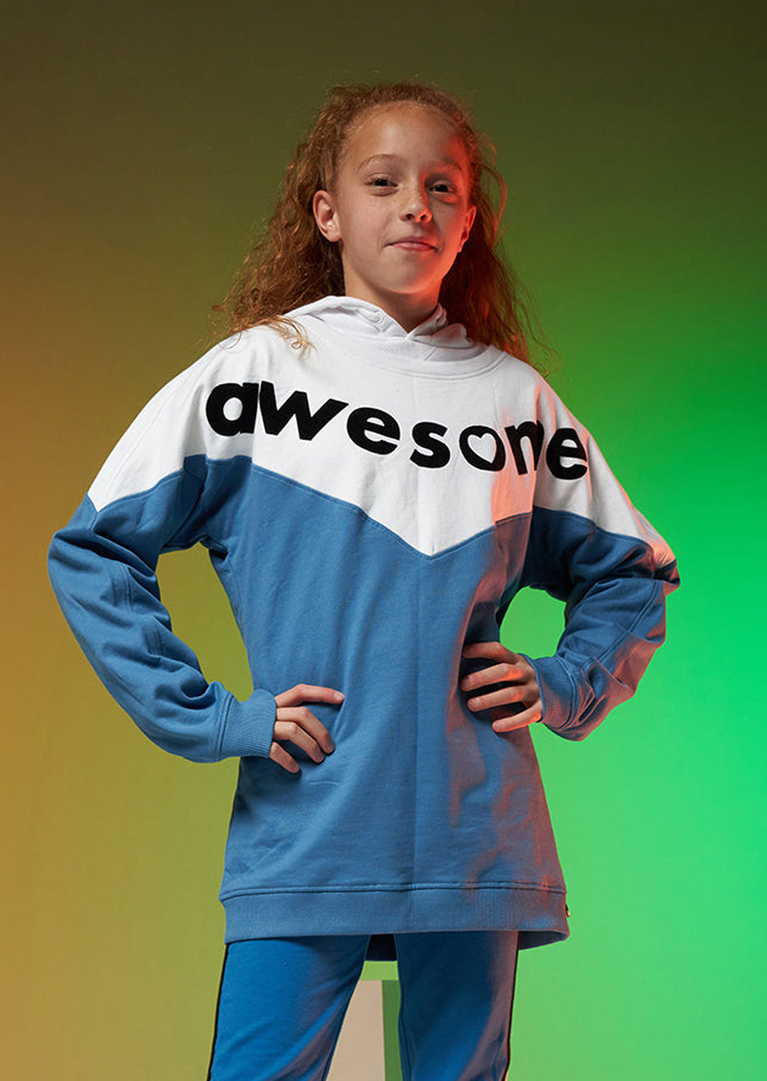 Girls Awesome Printed Blue Sweatshirts