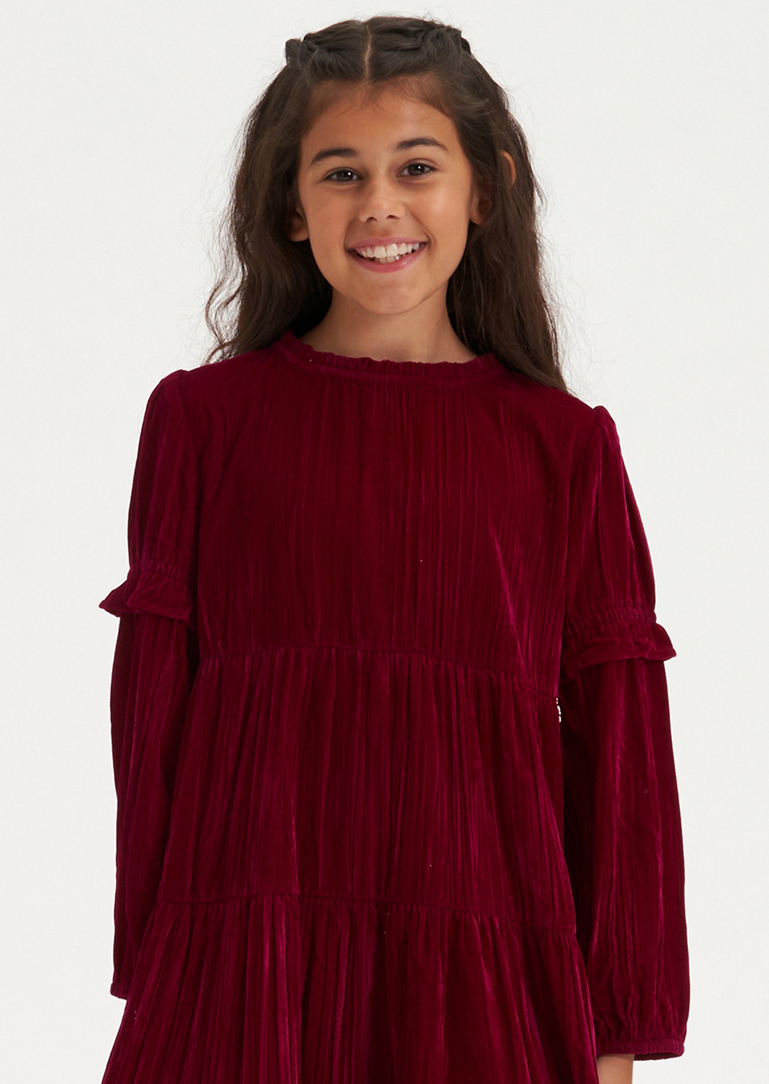 Adalyn Velvet Tiered Dress