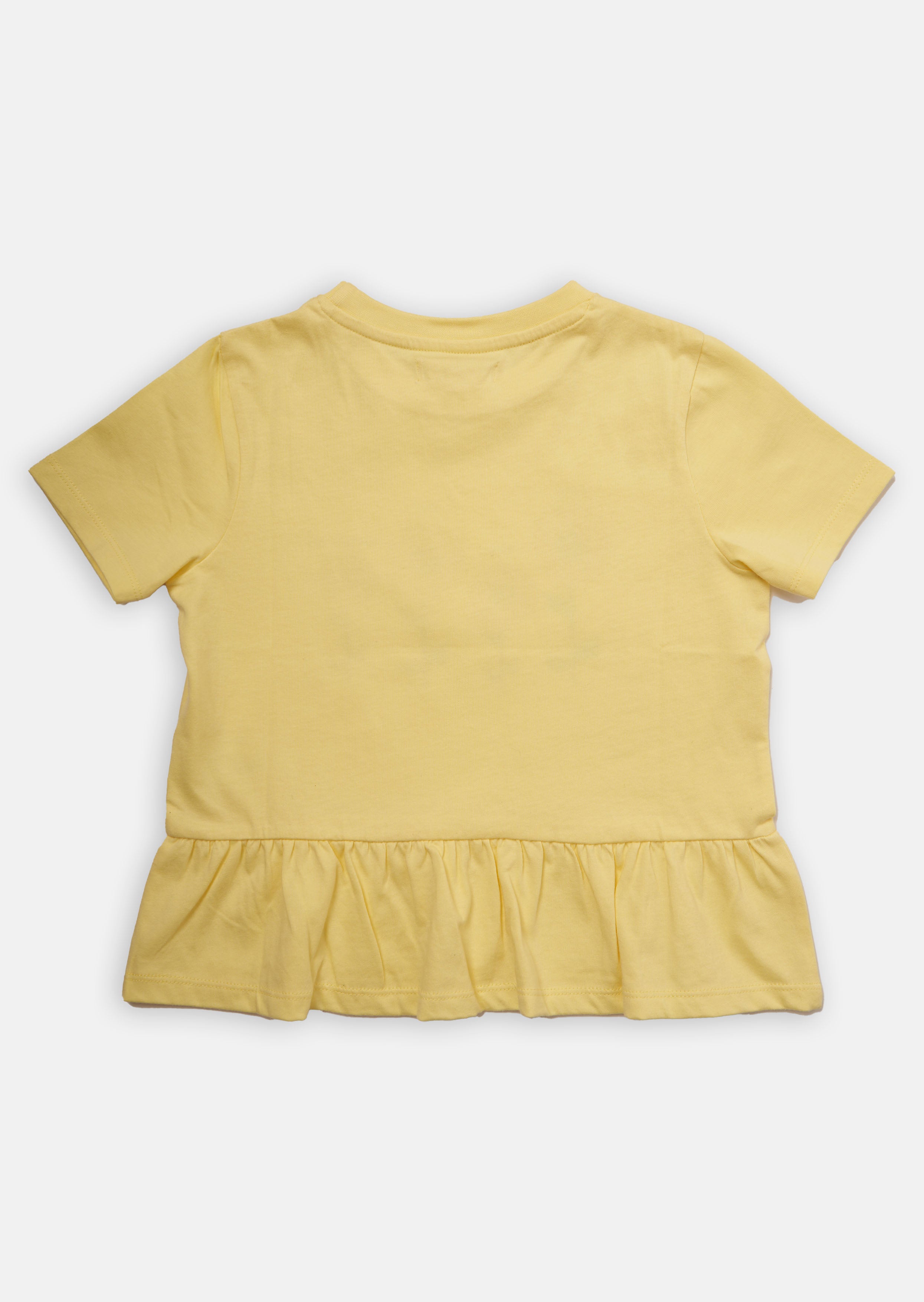 Girls Sunflower Printed Yellow Top