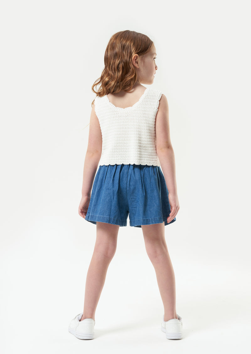 Girls Blue Denim Shorts