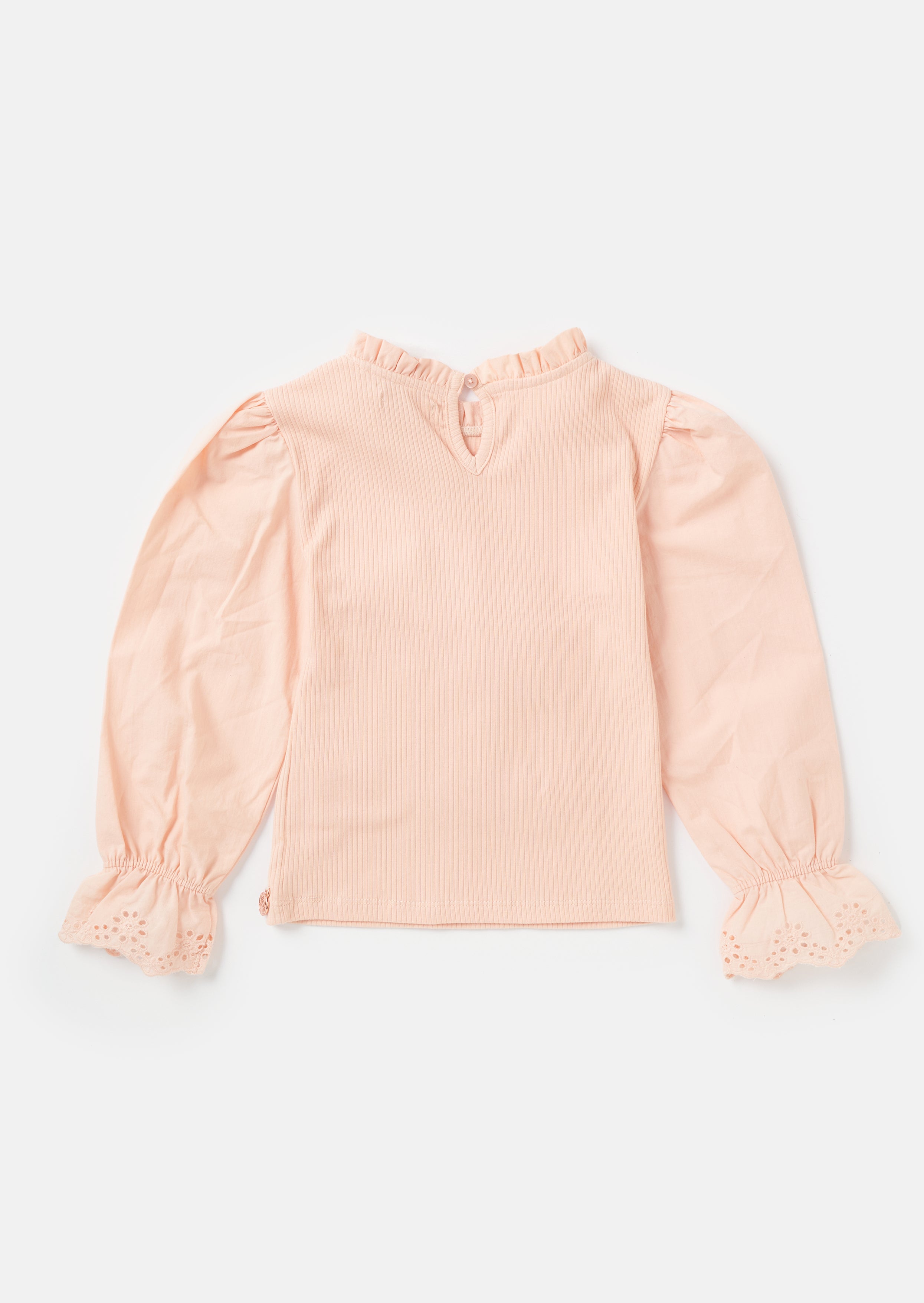 Gia Pink Woven Sleeve Top