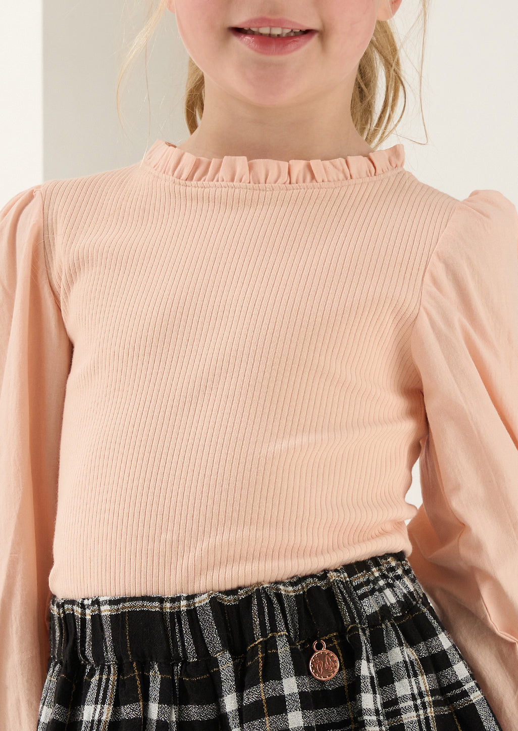 Gia Pink Woven Sleeve Top