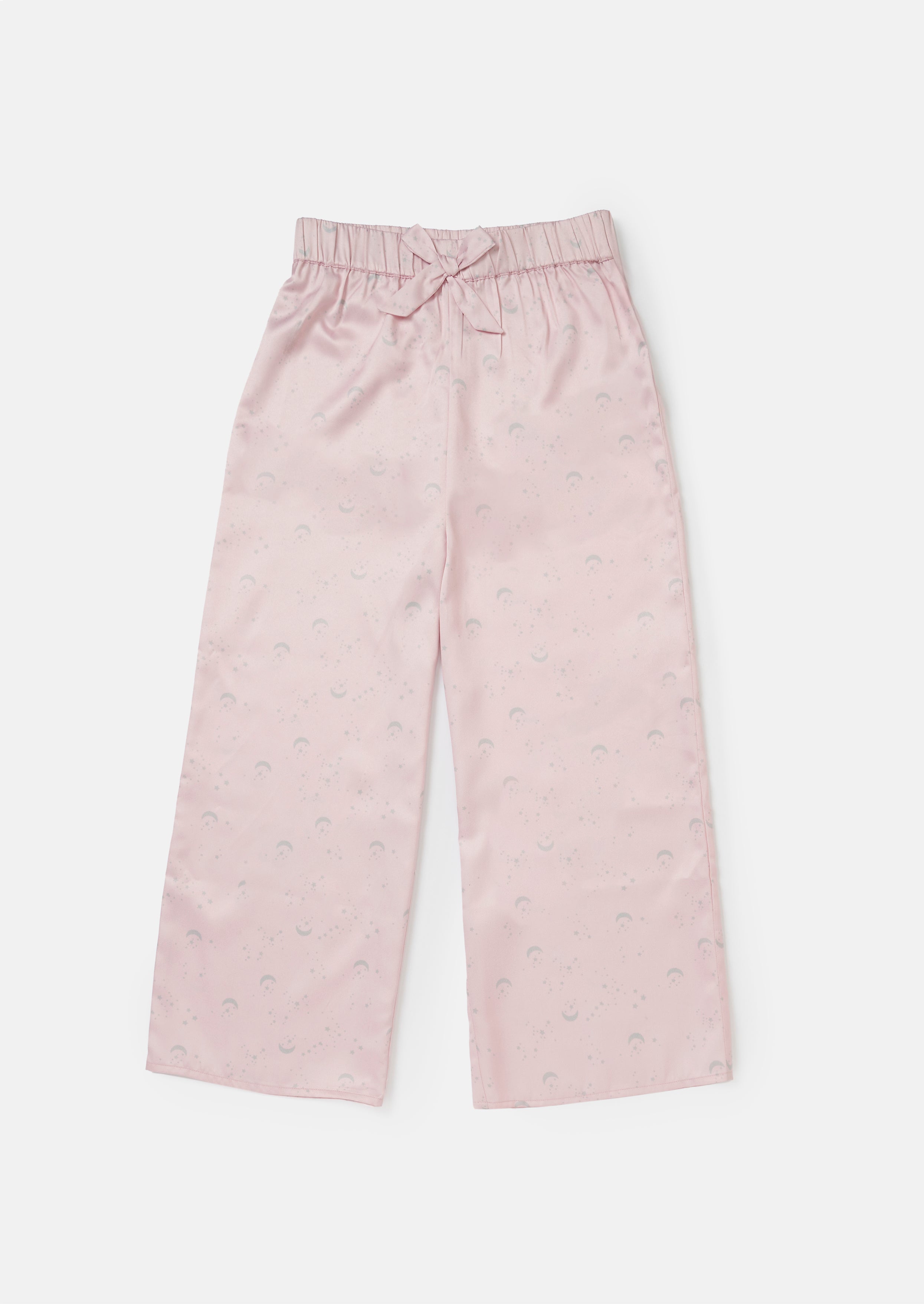 Girls Moon and Stars Printed Pink Co-ordinated Set