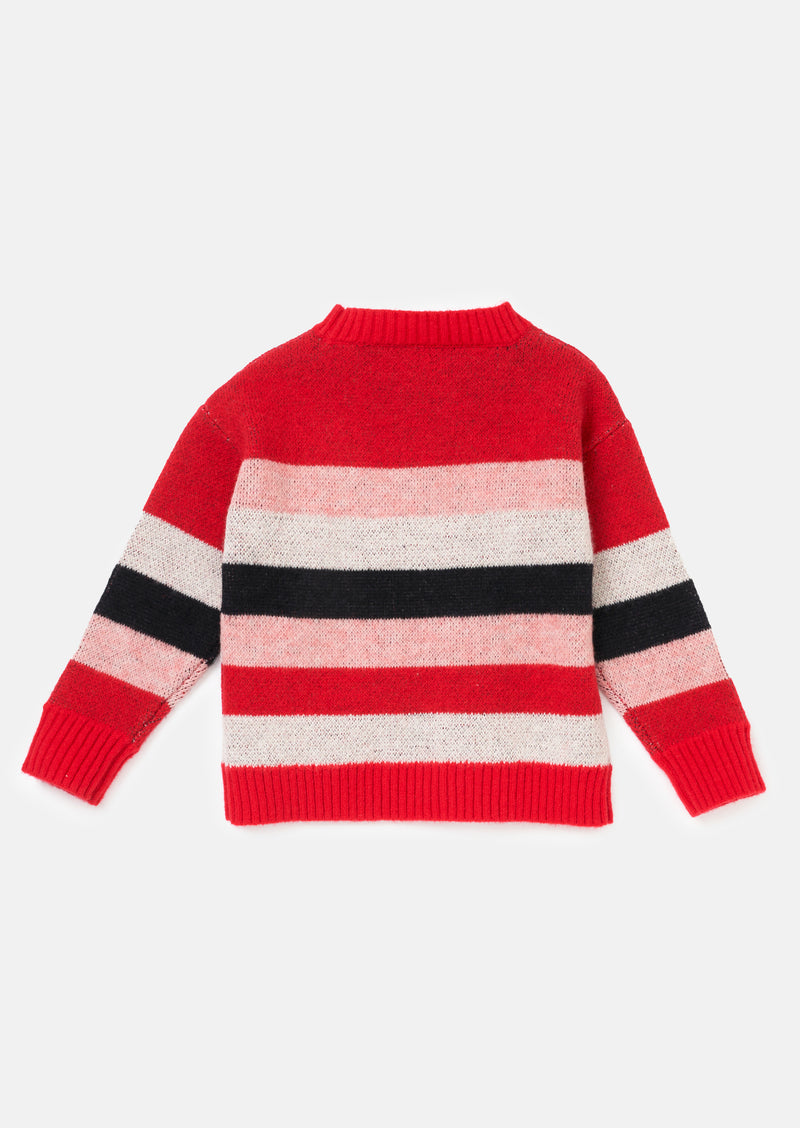Boys Let It Snow Striped Red Sweaters