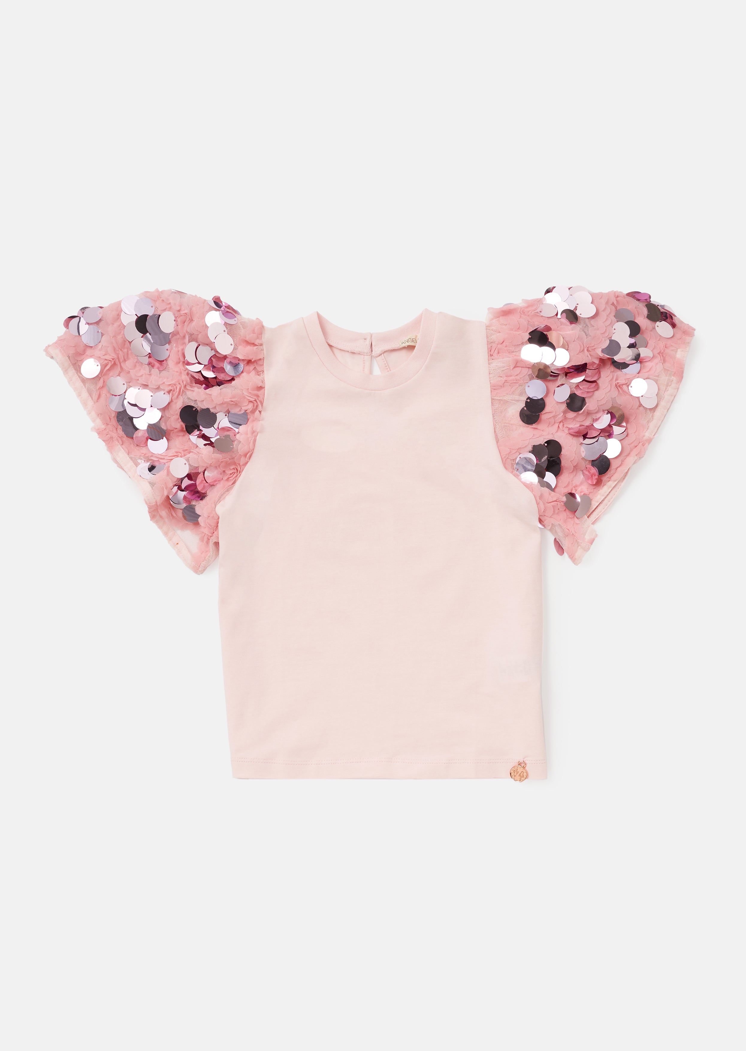 Freya Pink Sequin Sleeve Tee