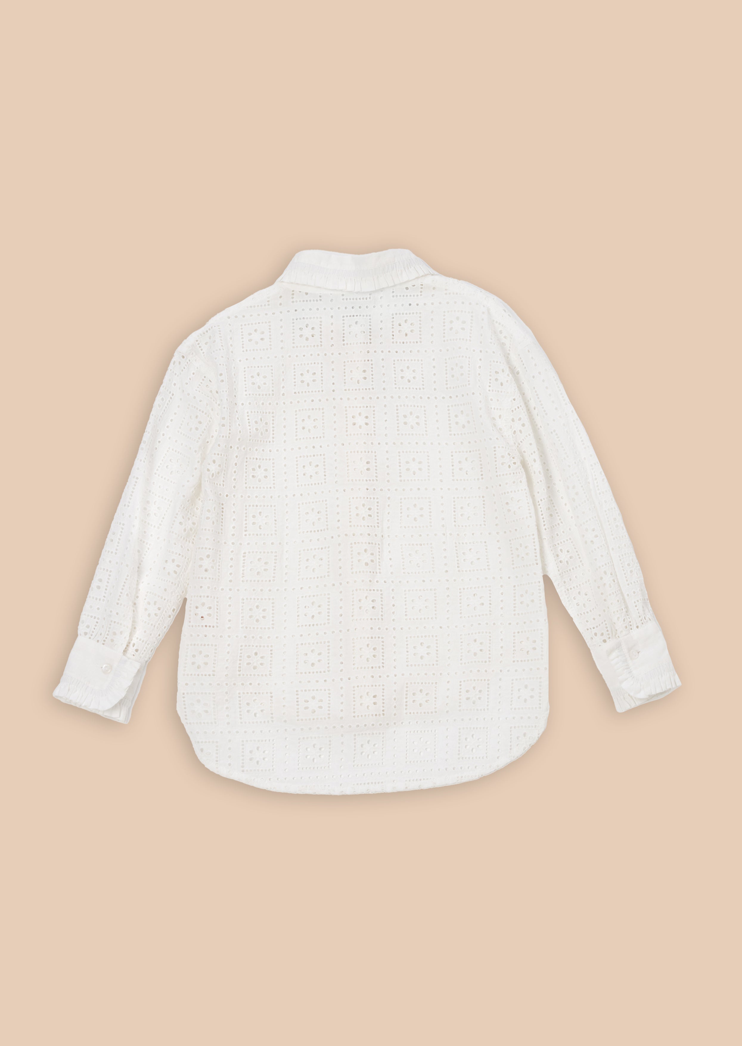 Marcella White Broderie Shirt