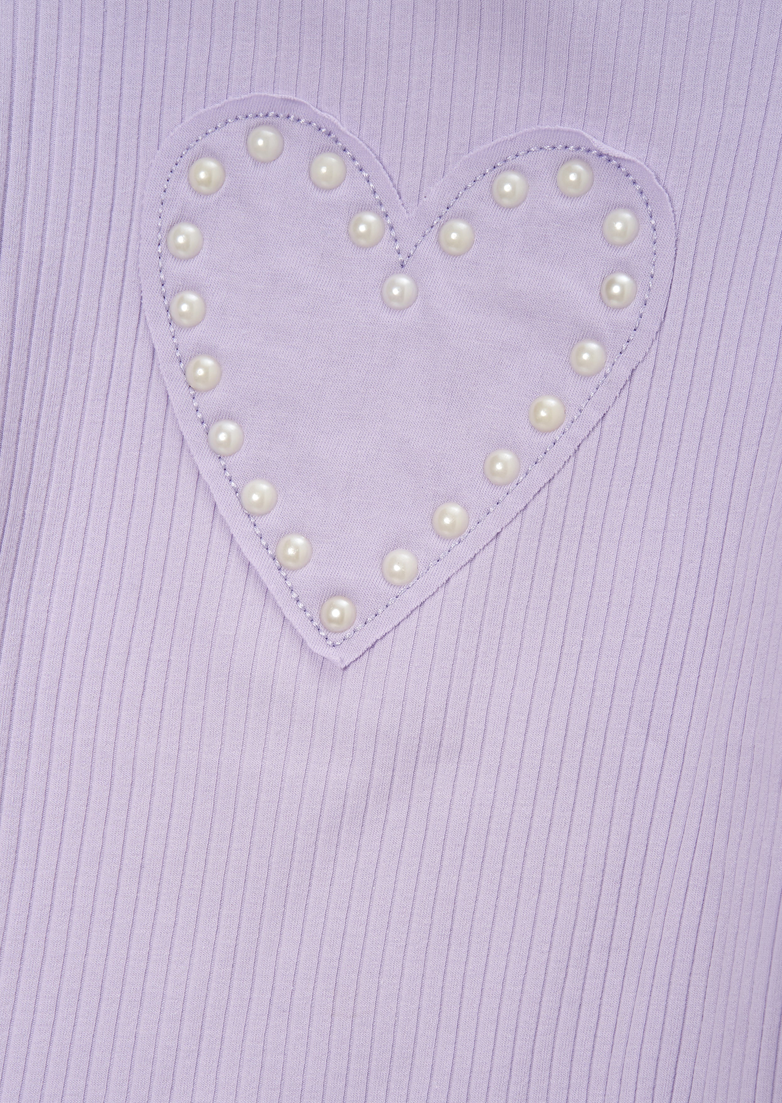 Agatha Purple Rib Heart Top