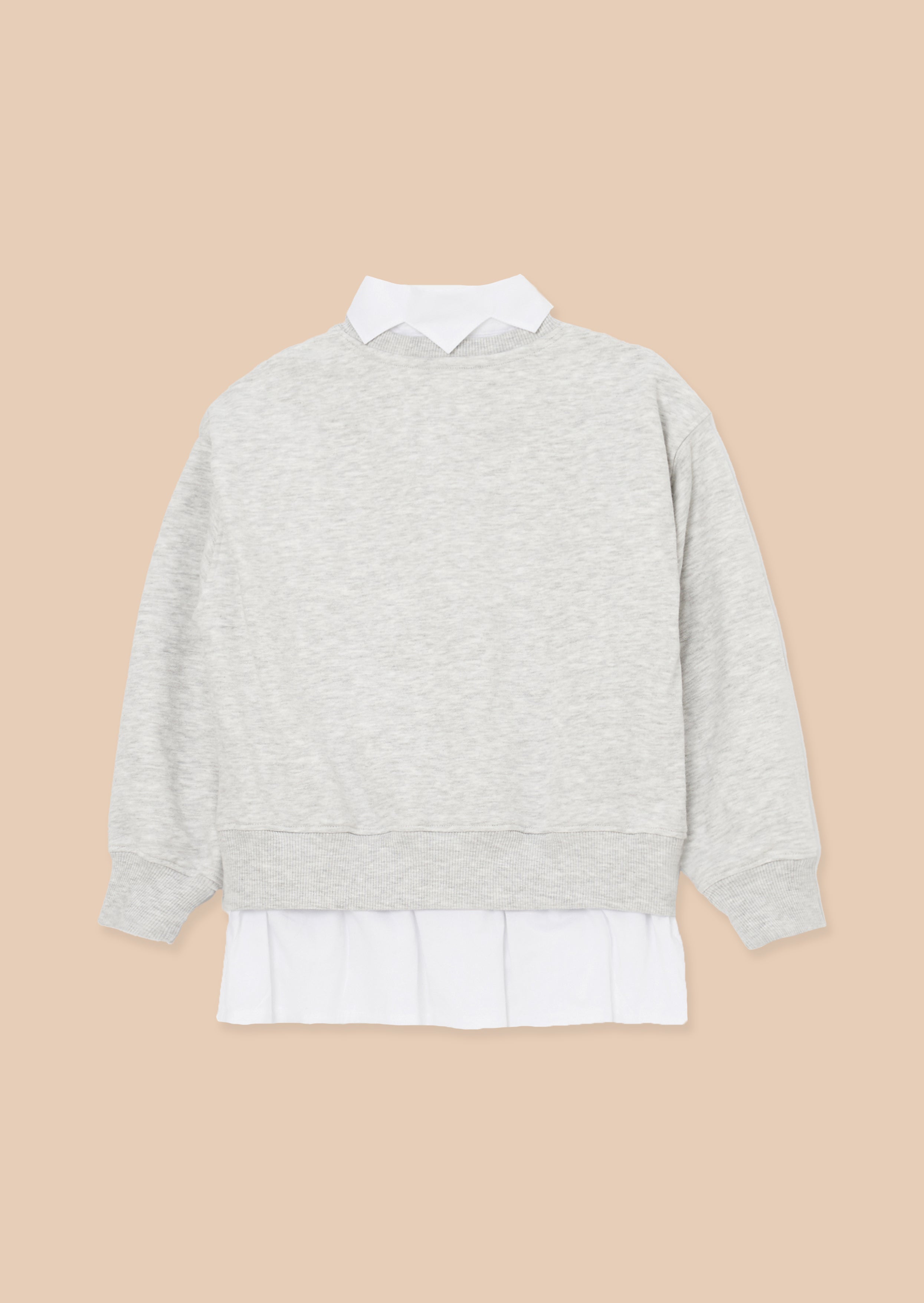 Emilie Grey Star Collar Sweat