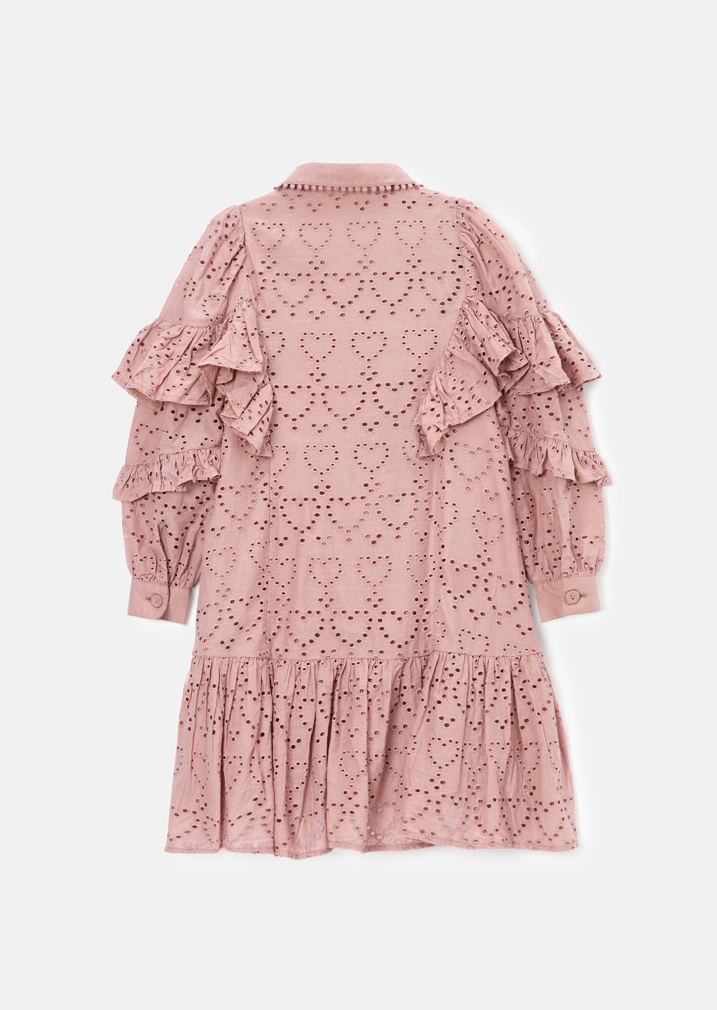 Amelie Orchid Broderie Shirt Dress