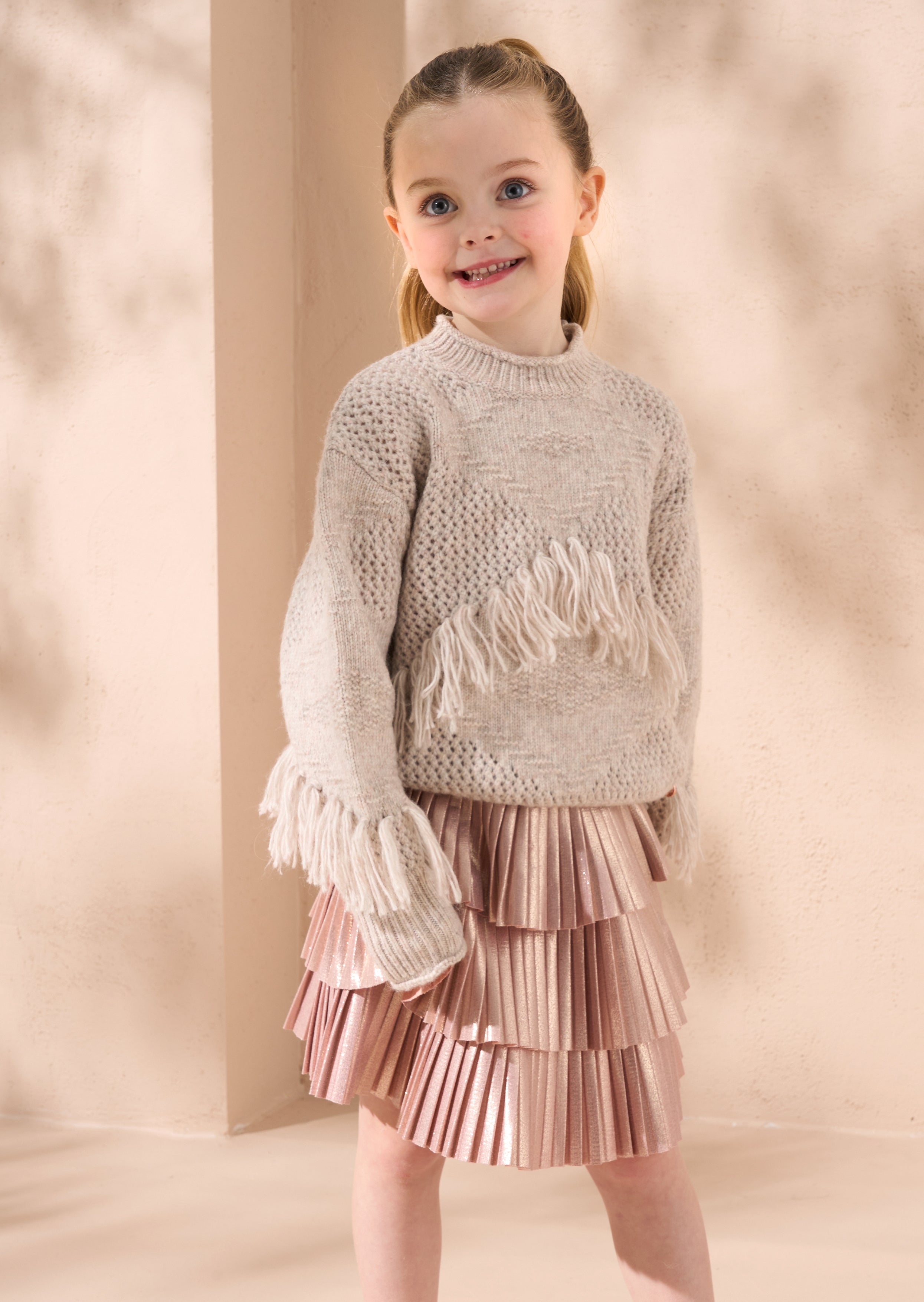 Sienna Stone Fringed Jumper