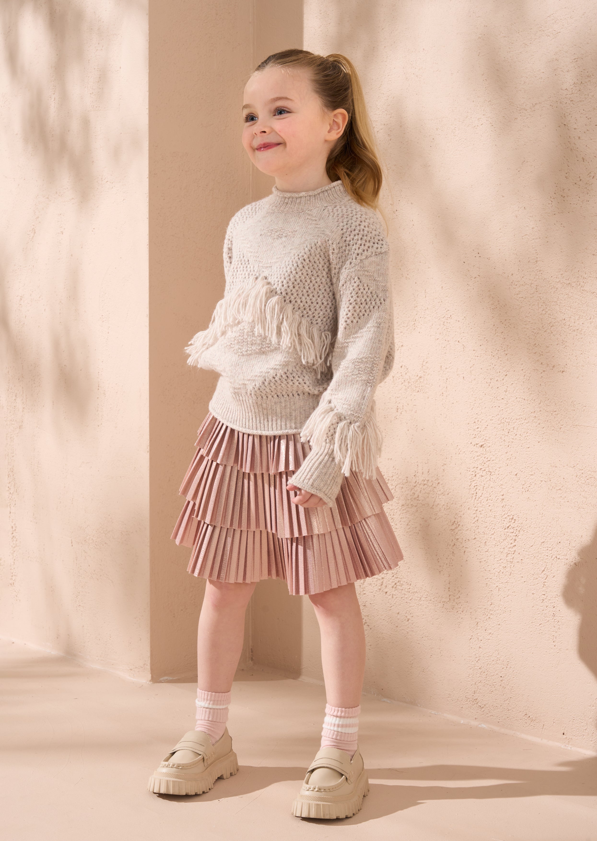 Sienna Stone Fringed Jumper