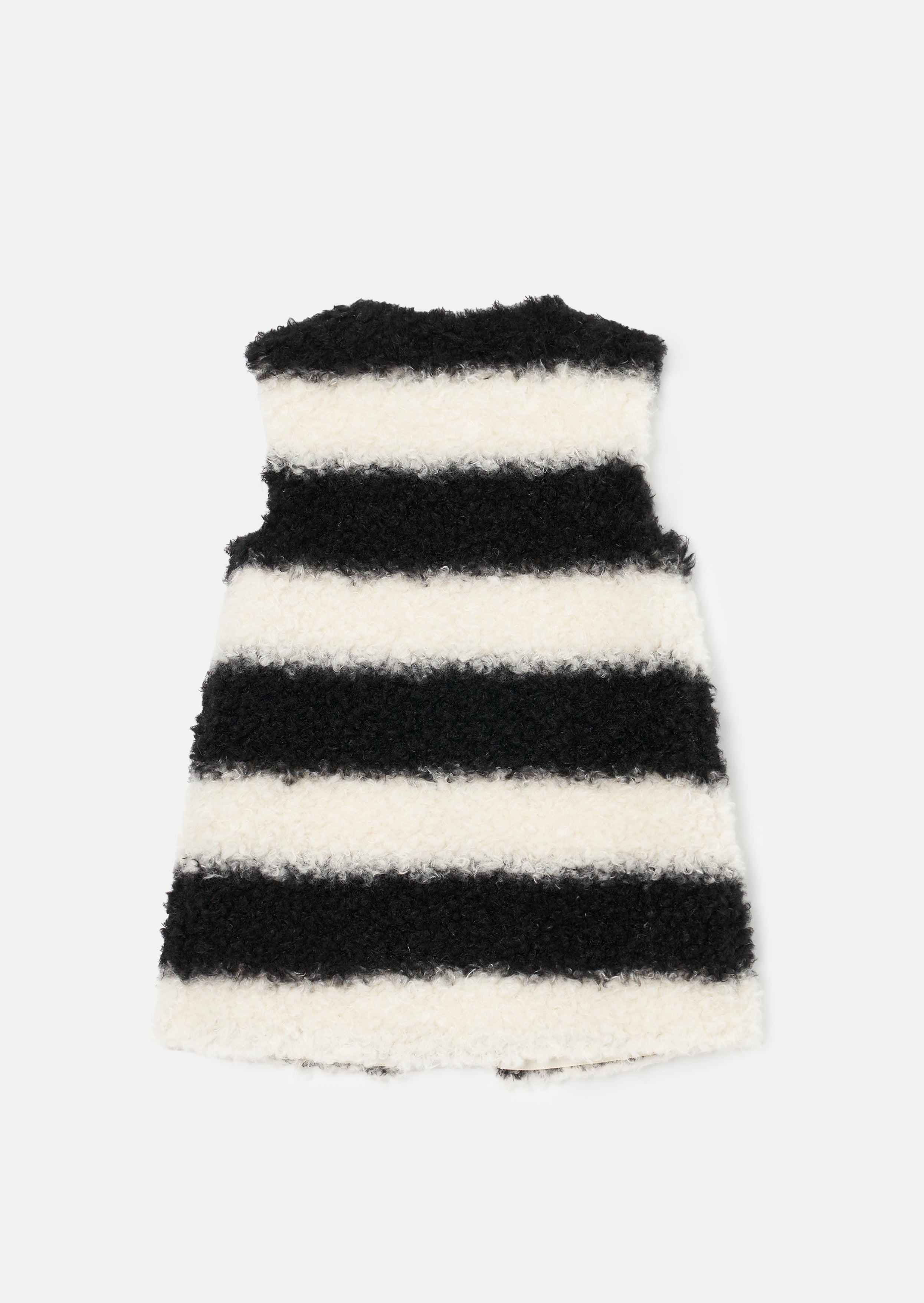 Mari Black Stripe Fur Gilet