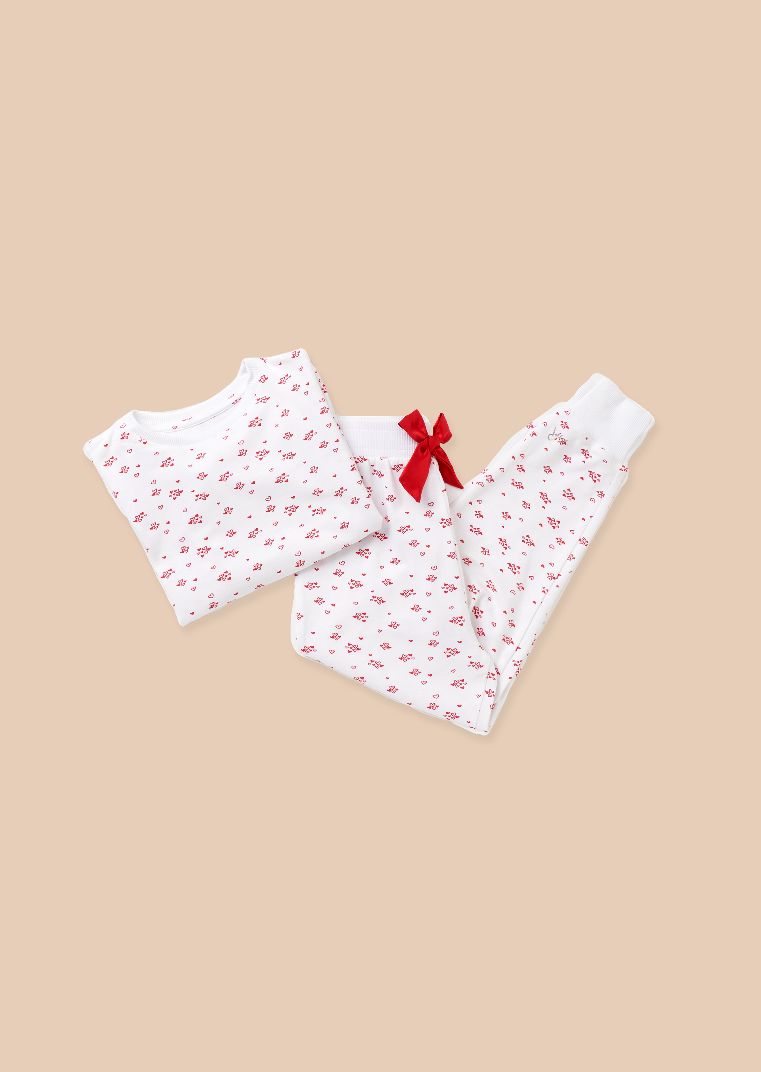 Alba Ecru Mini Heart PJs