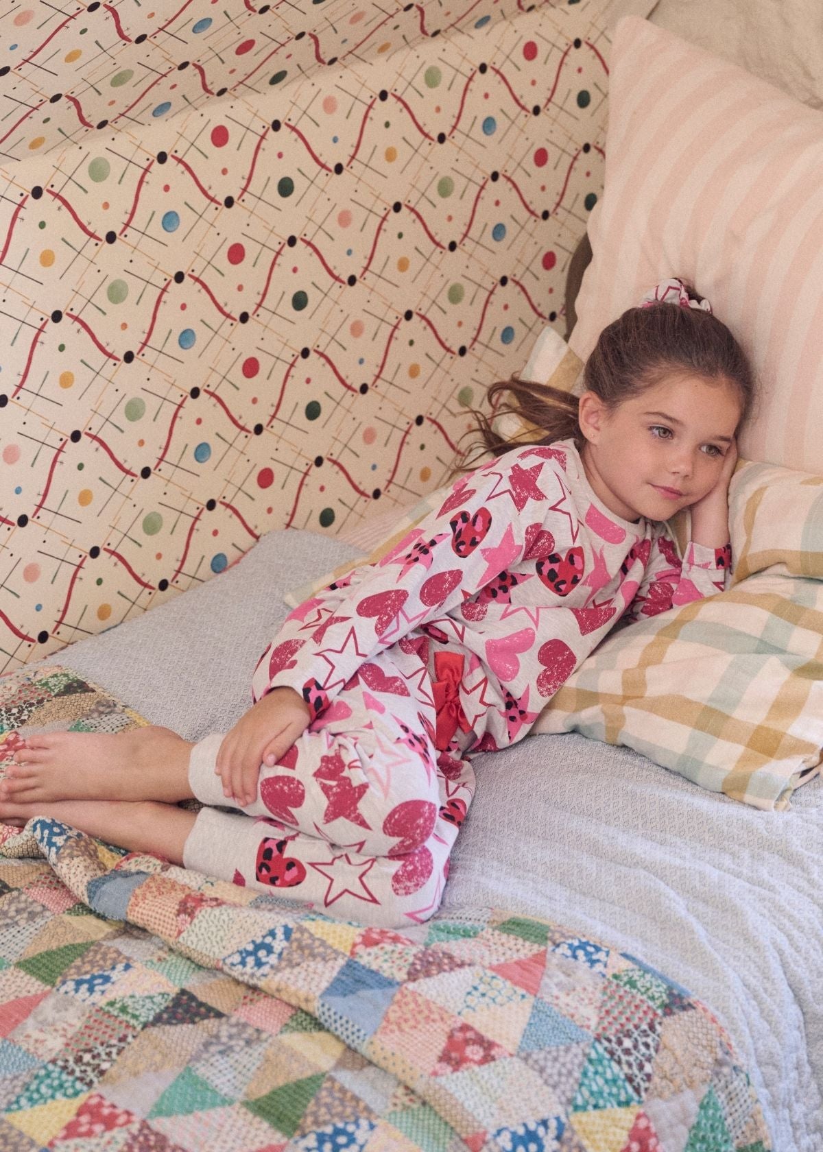 Stella Grey Leopard Heart PJs