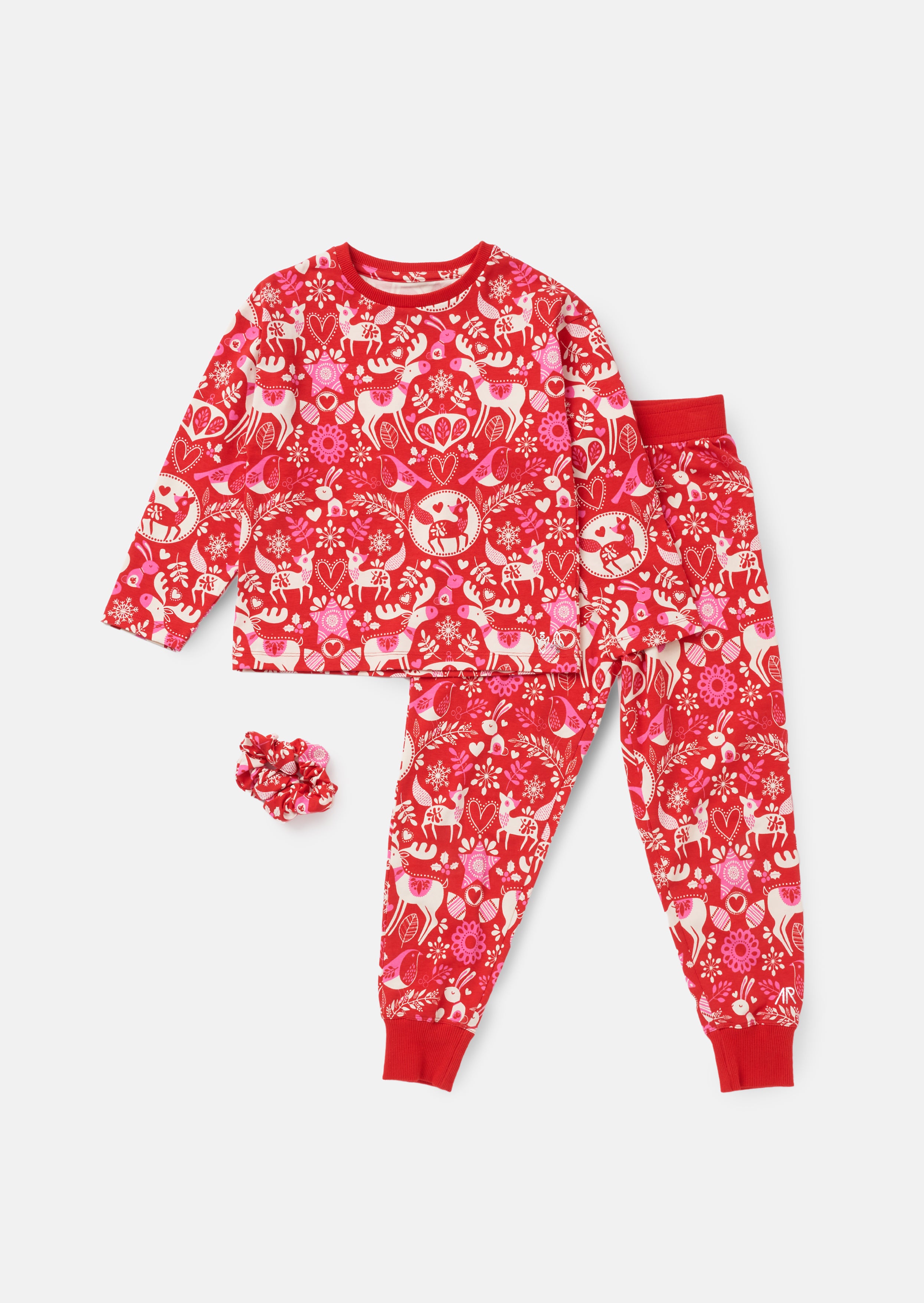 Amelia Red Winter Print PJs