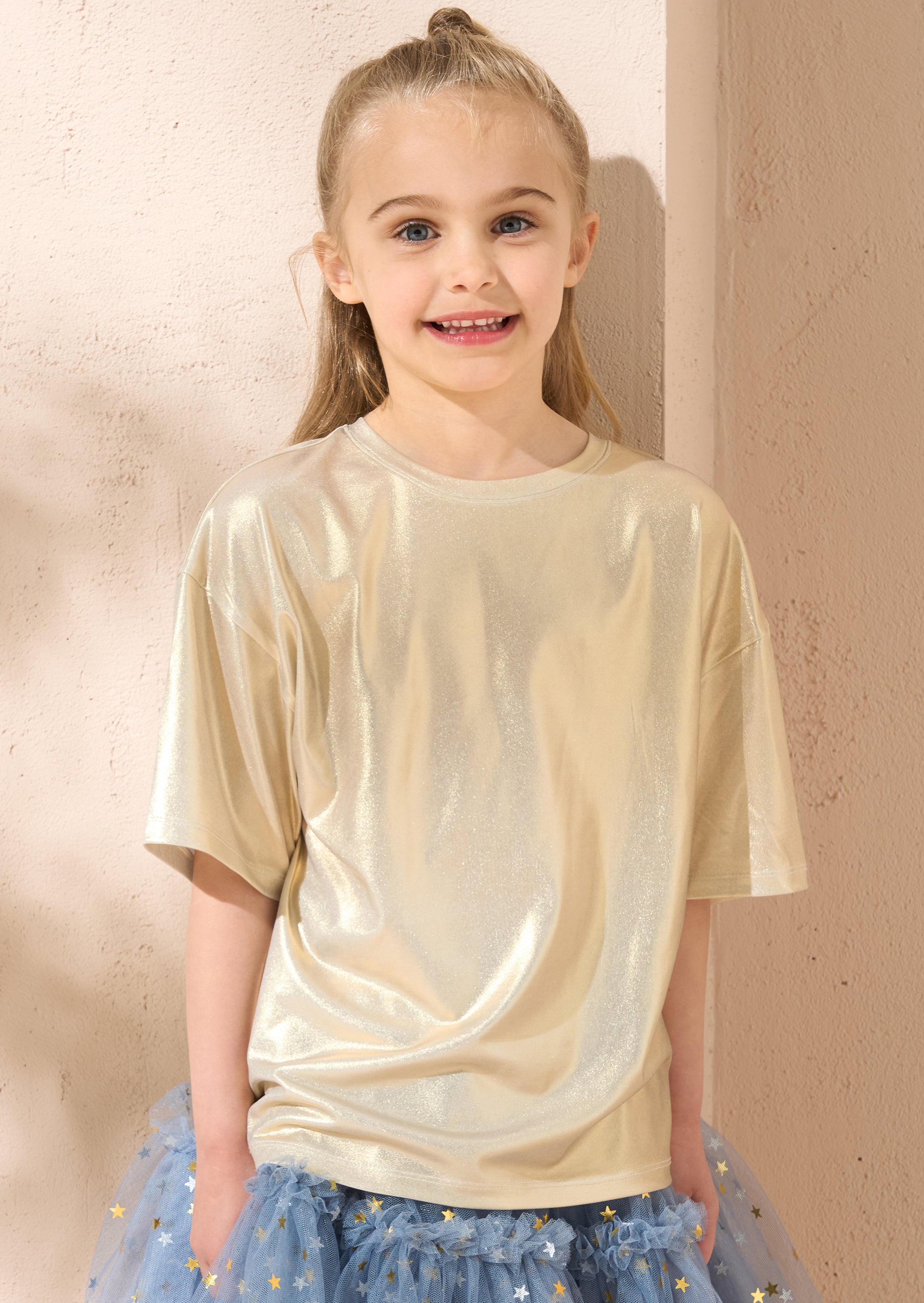 Luna Gold Metallic Jersey Tee