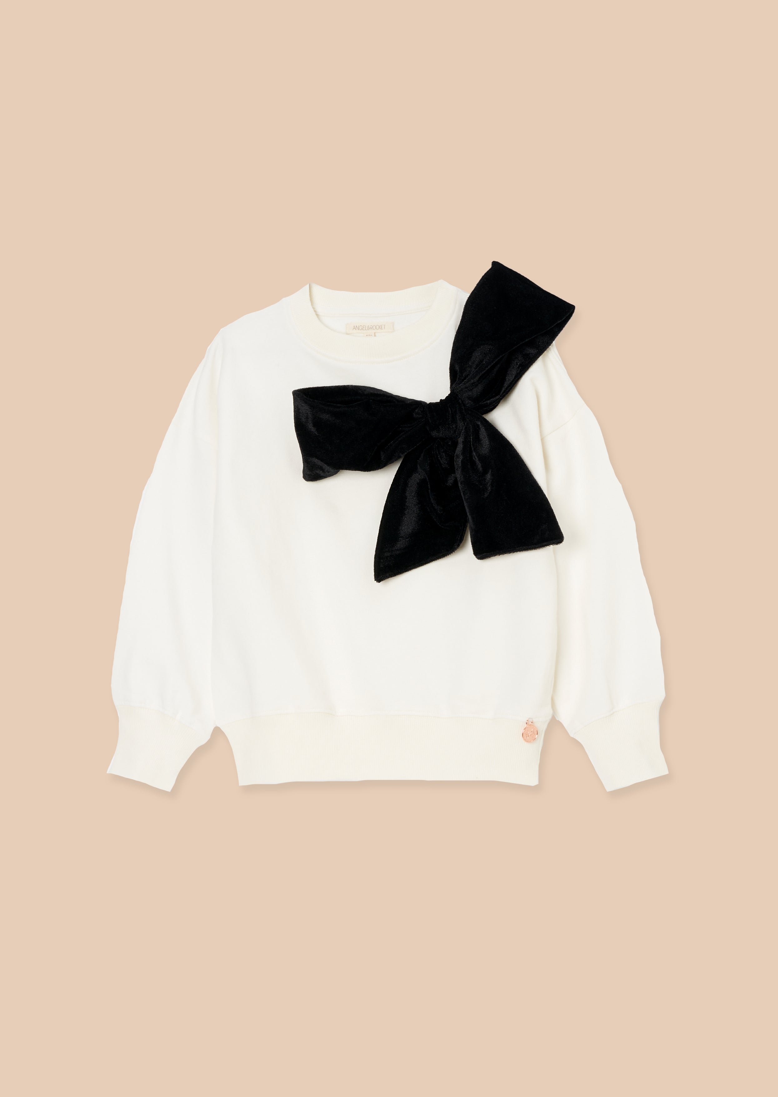 Paige Ivory Velvet Bow Sweatshirt