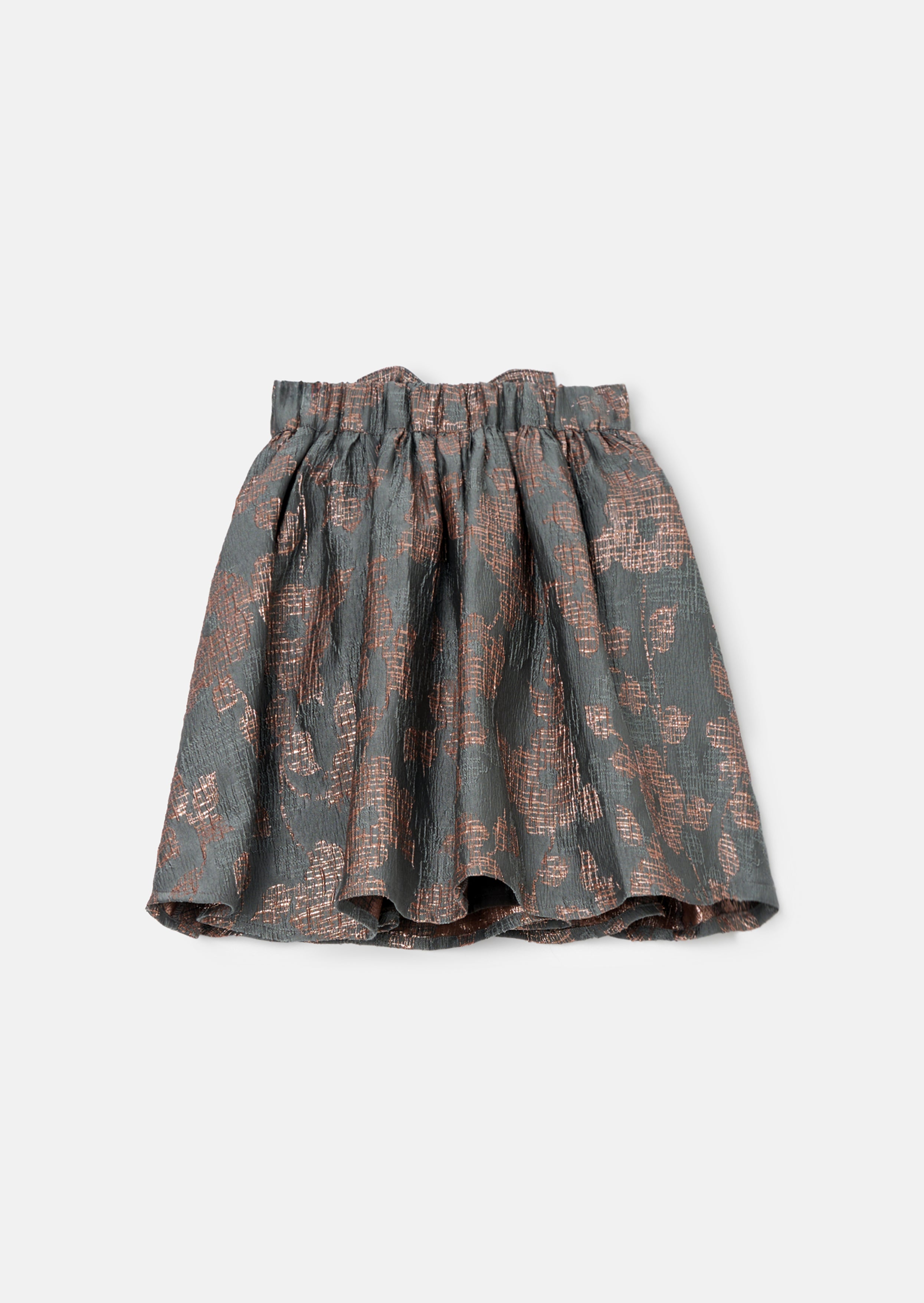 Etta Silver Jacquard Skirt