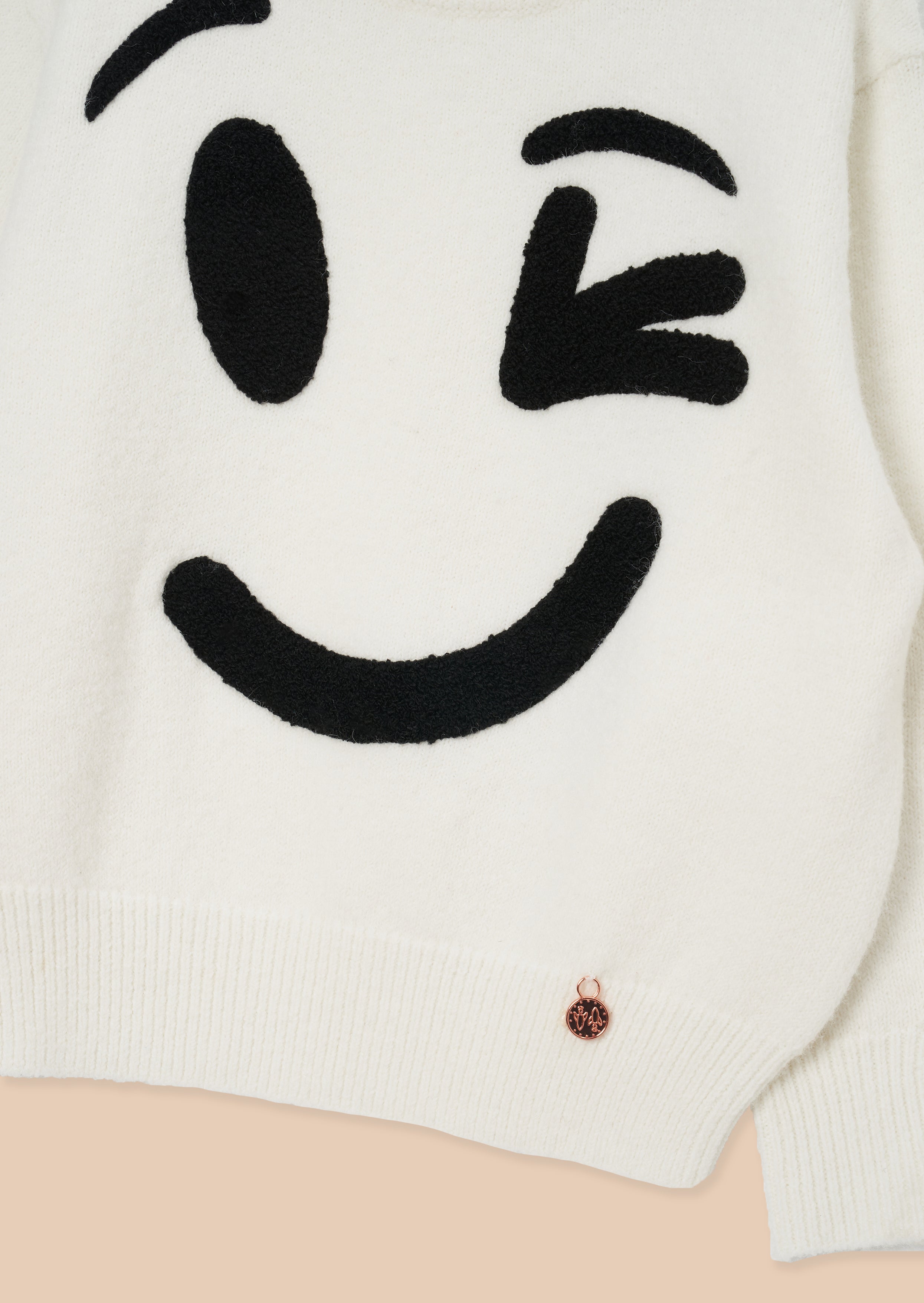 Shanti Ivory Smiley face Jumper