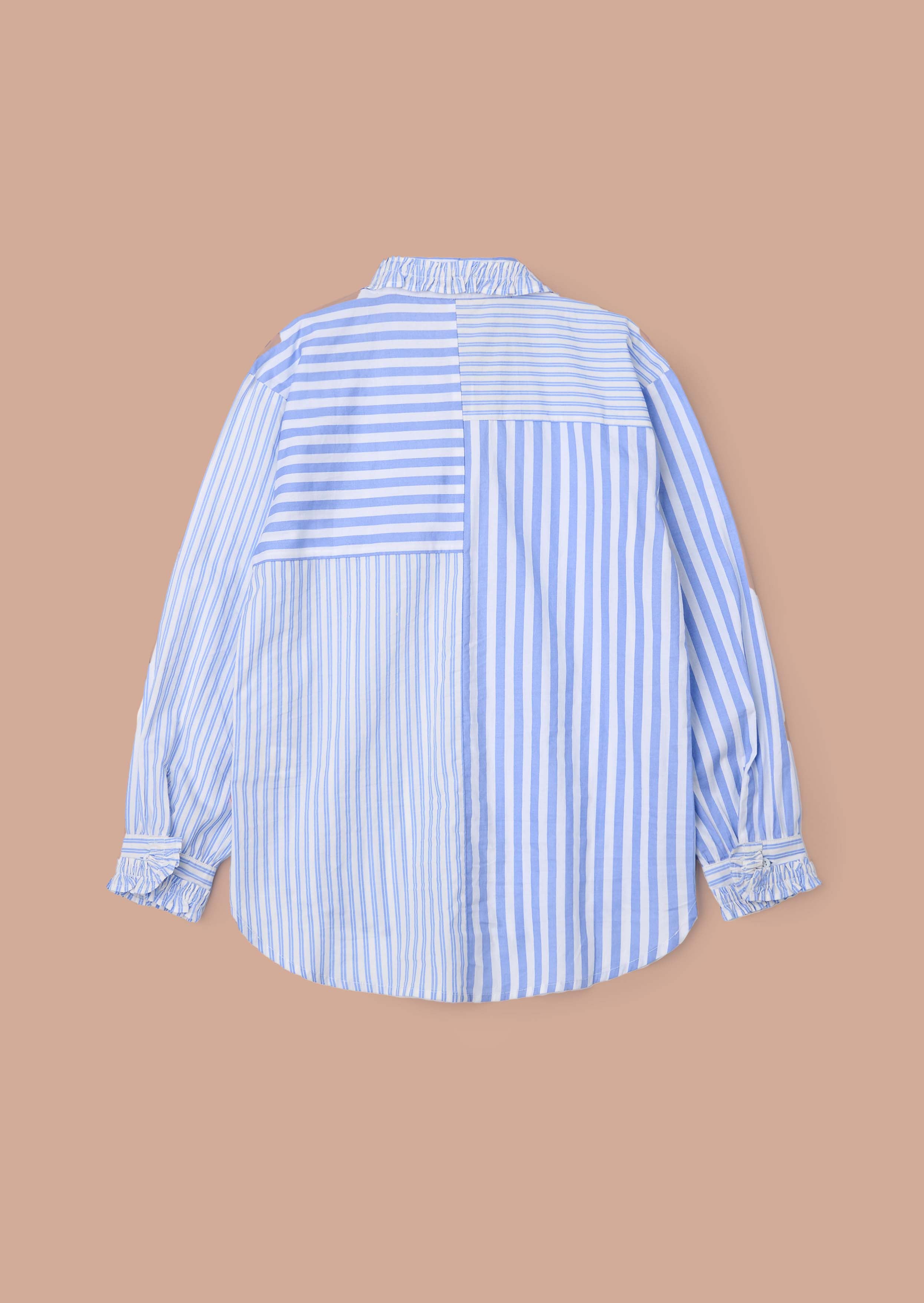 online boys blue mix stripe shirt