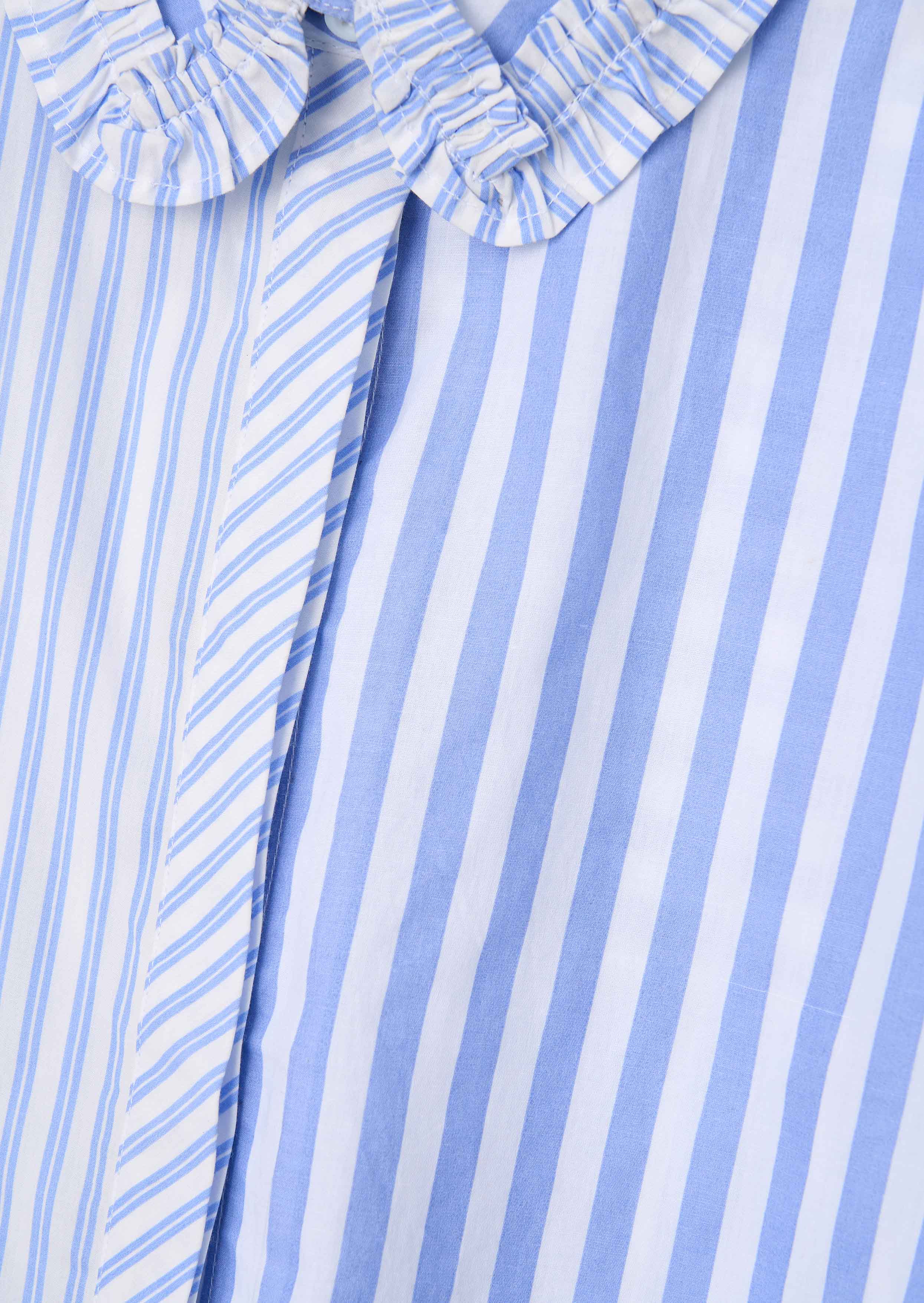 collared boys blue mix stripe shirt