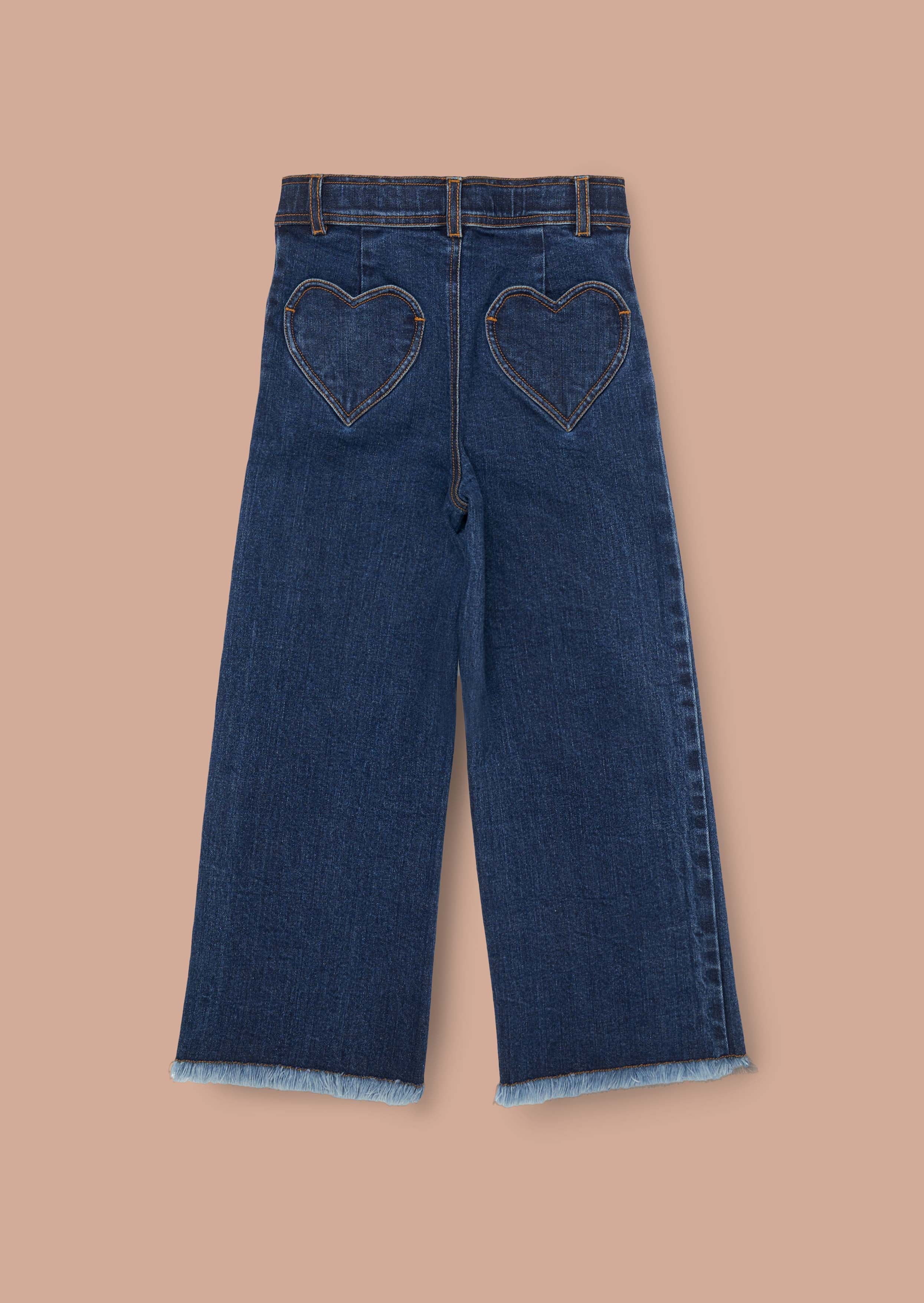 outfit baby girl Blue Heart Pocket Cropped Jean