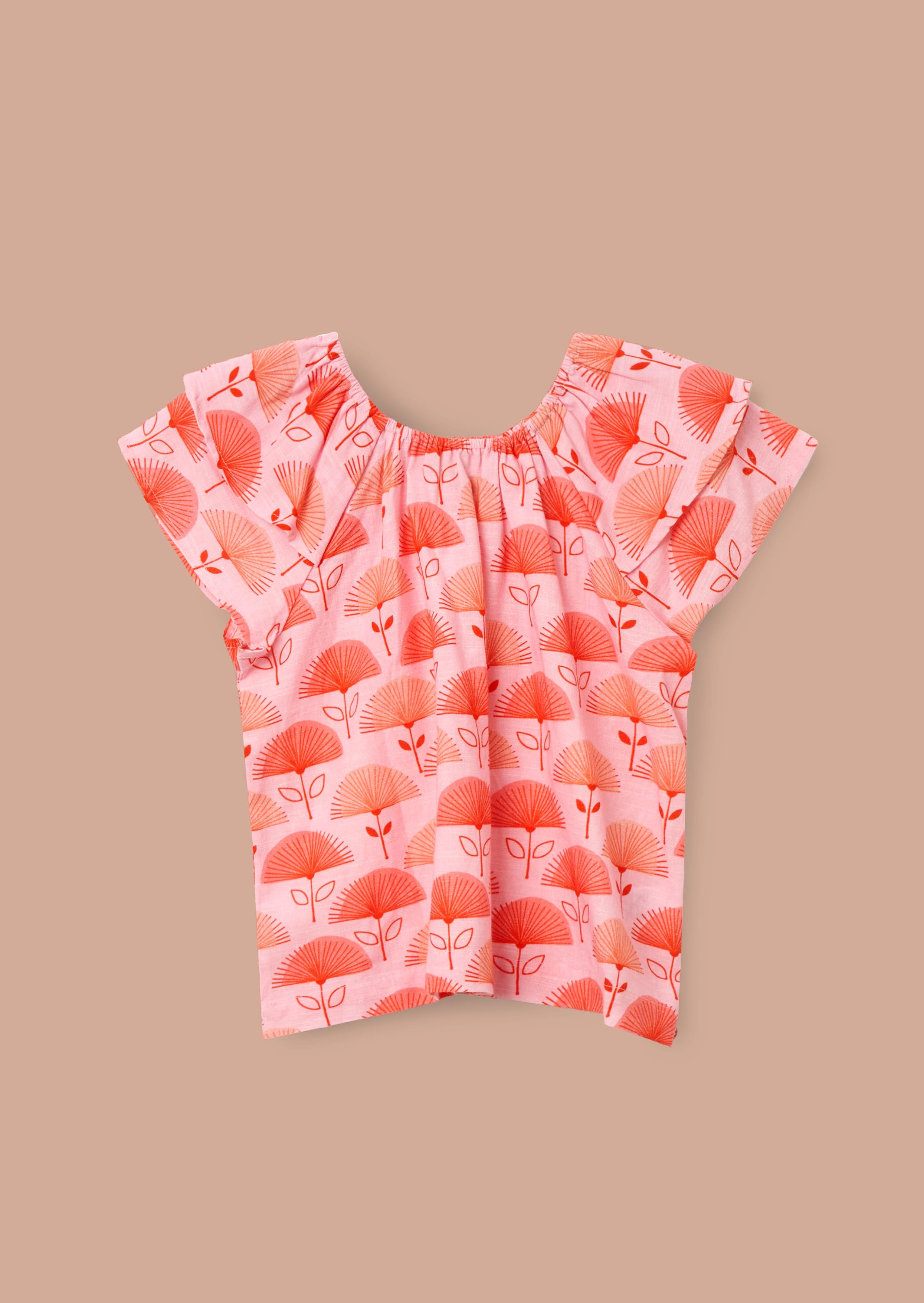 Buy Girls Carman Pink Fan Floral Top