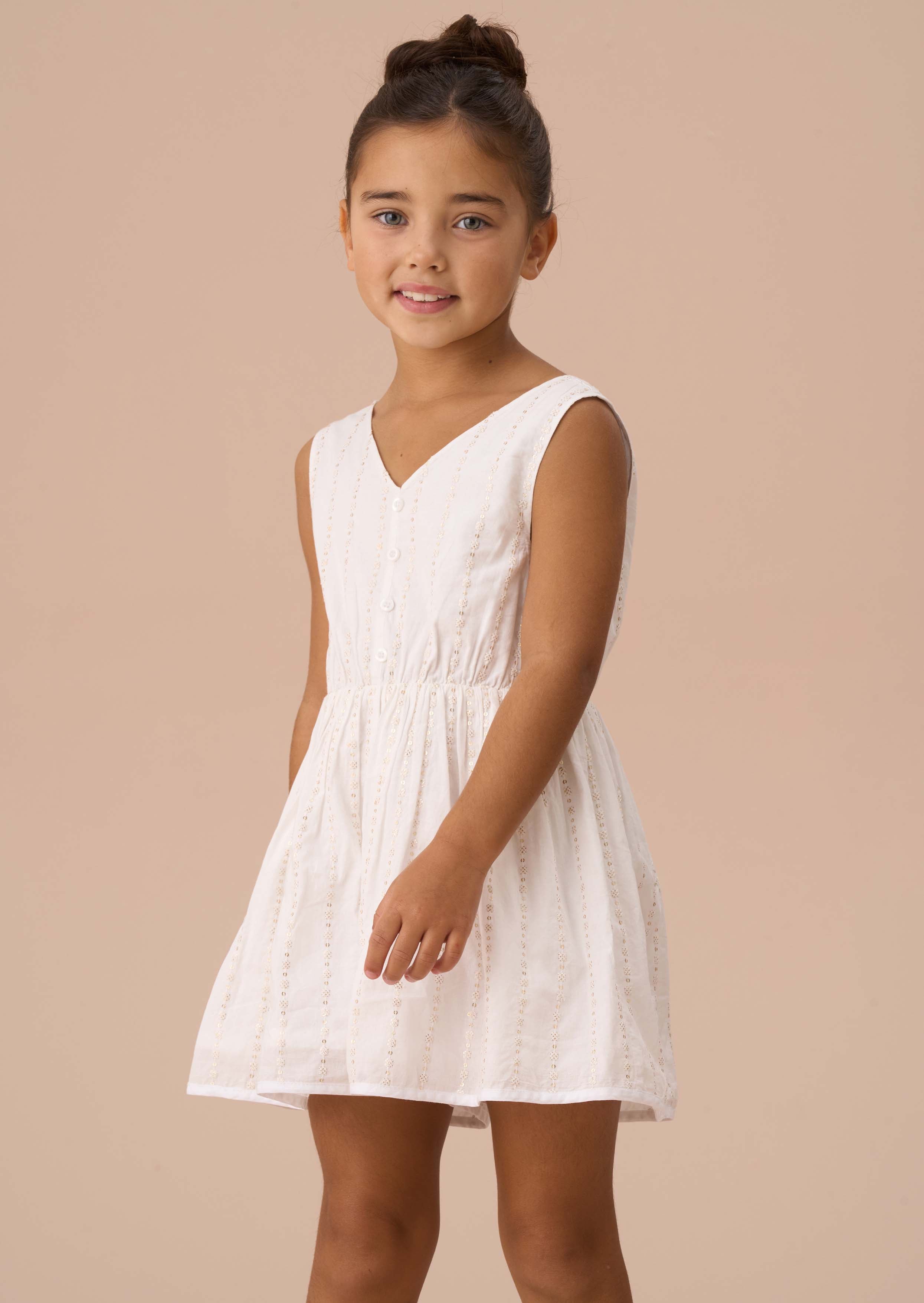 girls ivory jumpsuit