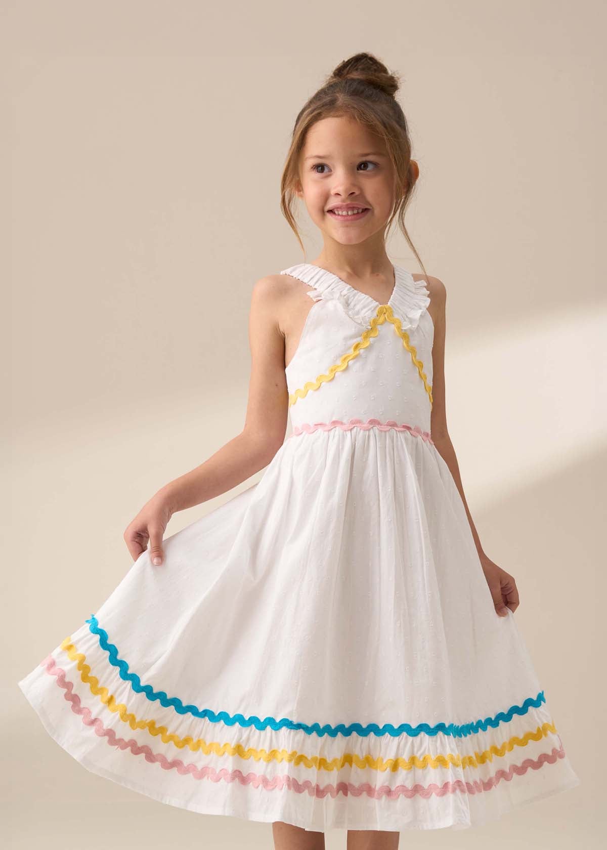 Mia White Ric Rac Sundress