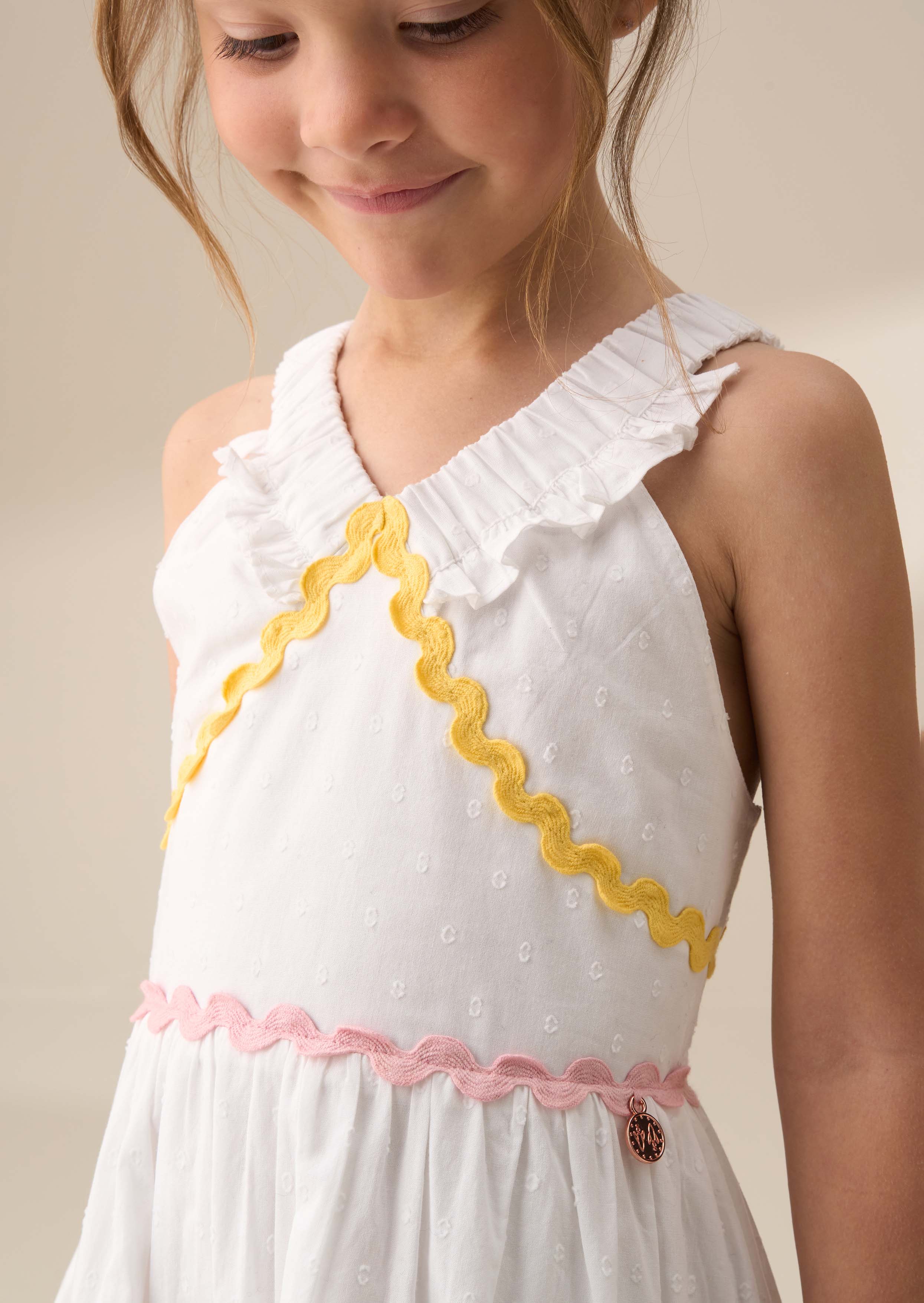 Mia White Ric Rac Sundress