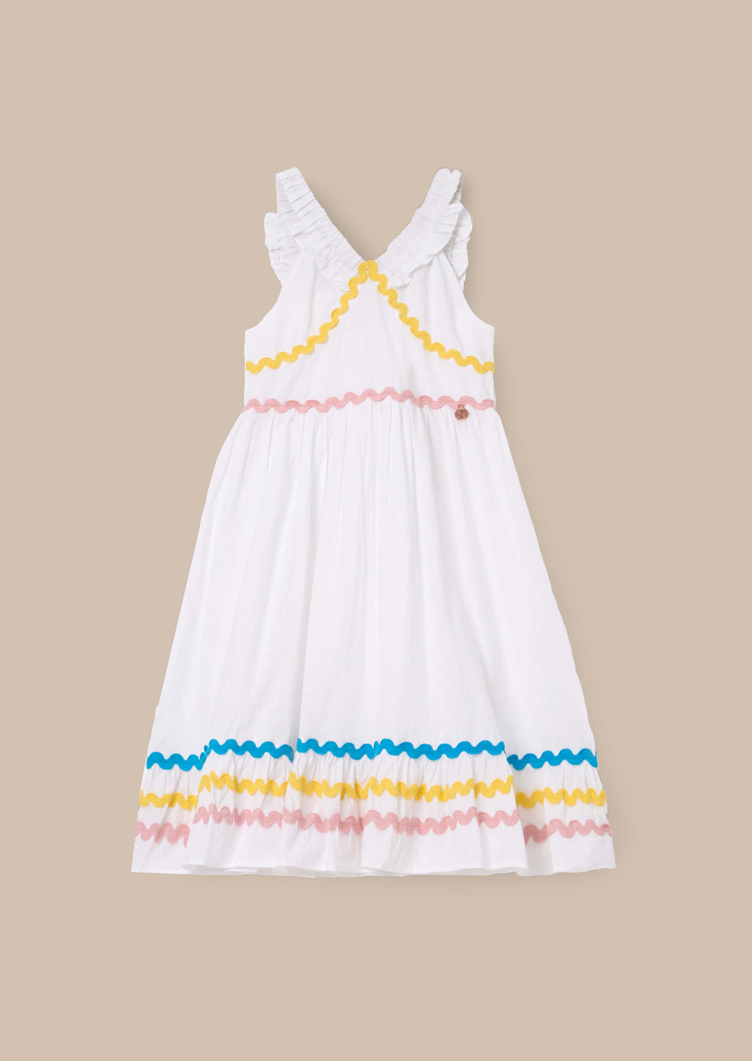 Mia White Ric Rac Sundress