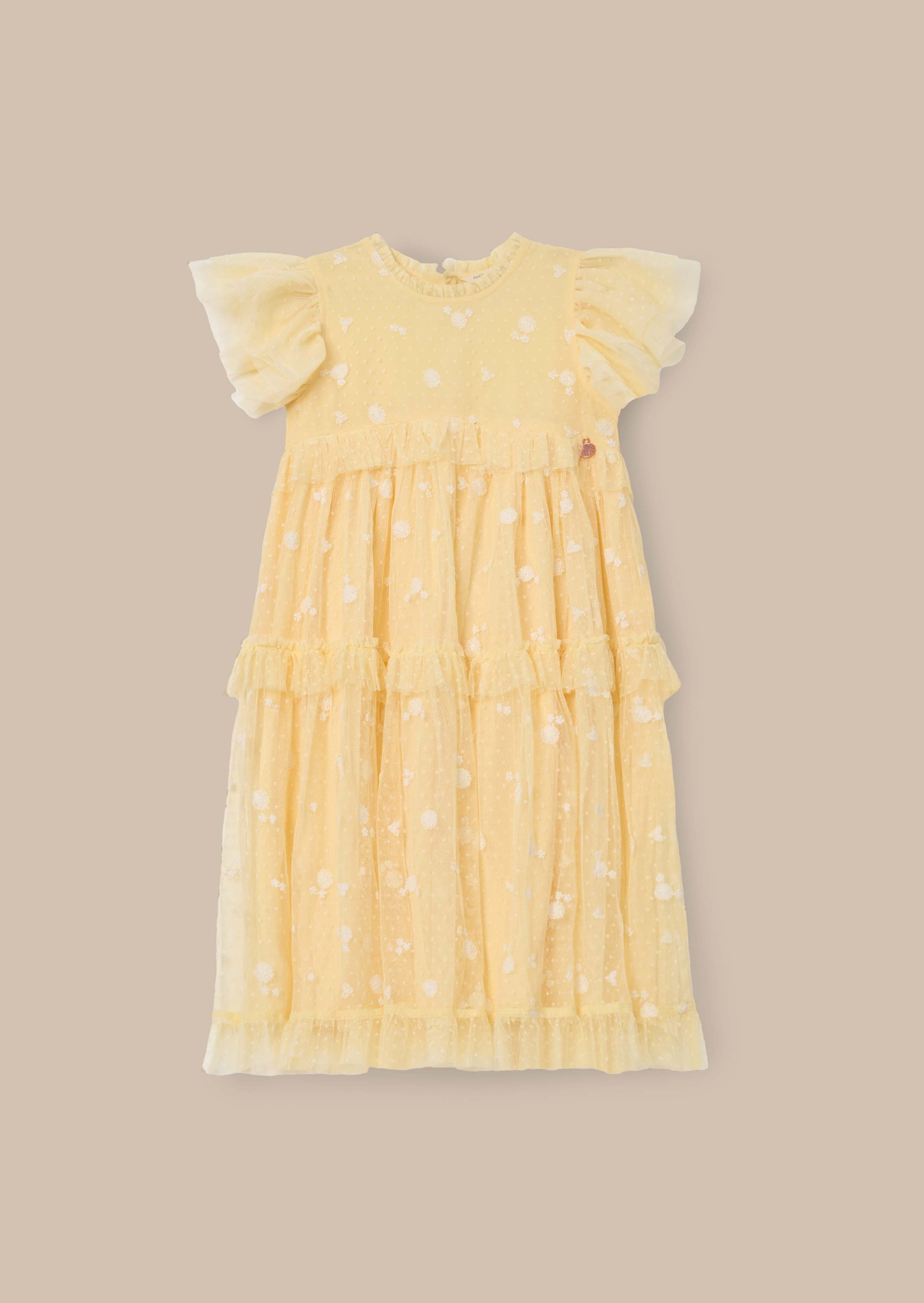 Luisa Sunshine Embroidered Mesh Dress